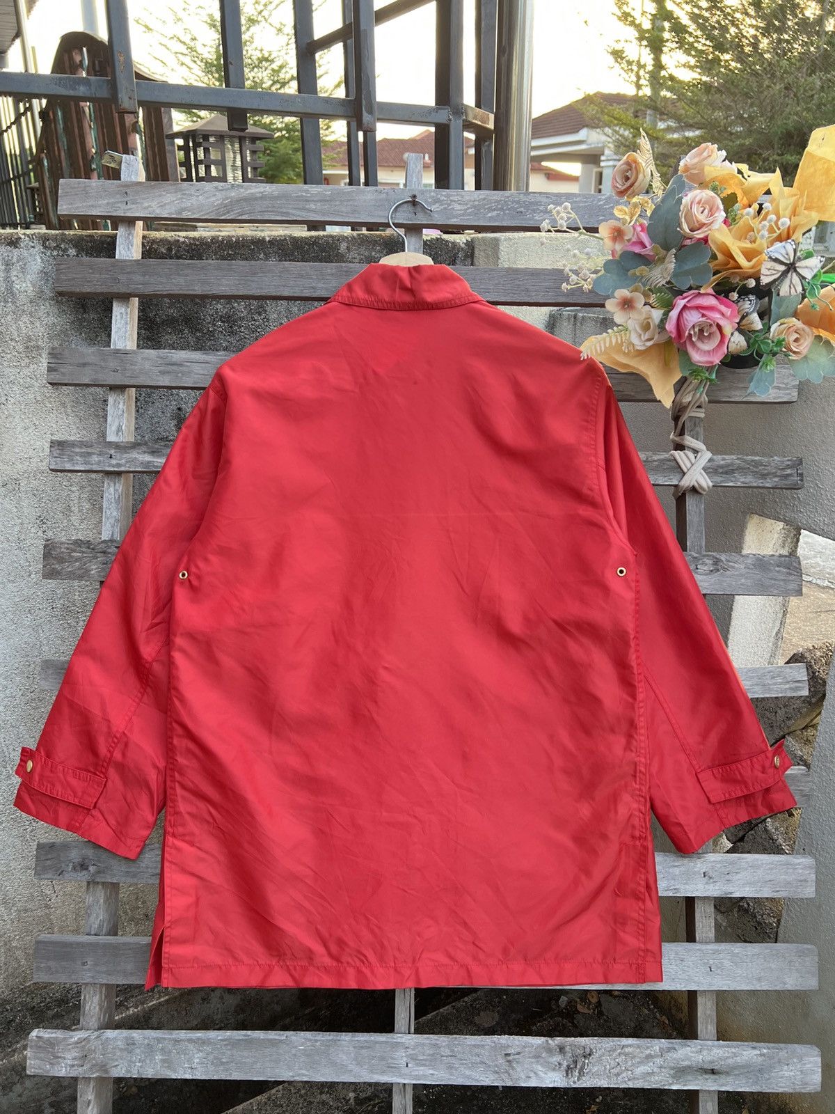 Burberry Burberry Red Button Jacket – Lightweight Casual Outerwear Size M / US 6-8 / IT 42-44 - 6 Thumbnail