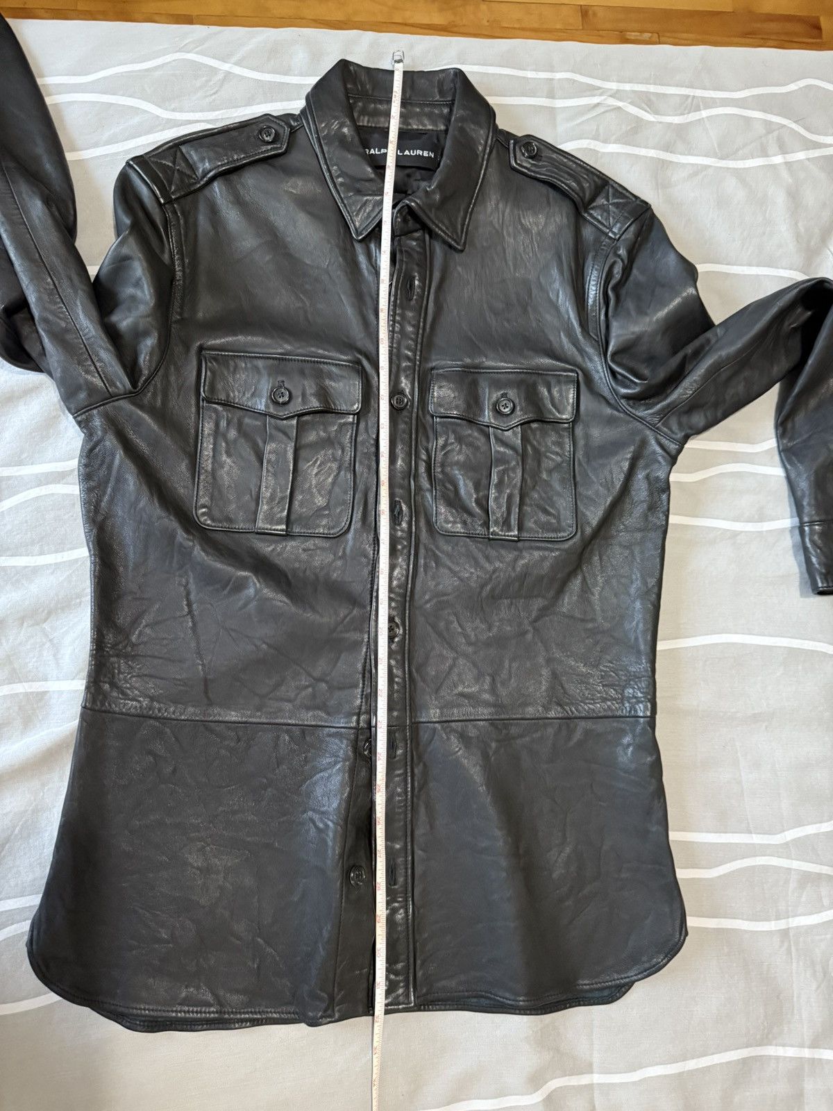 Ralph Lauren Ralph Lauren Black Leather Shirt Size US M / EU 48-50 / 2 - 15 Thumbnail