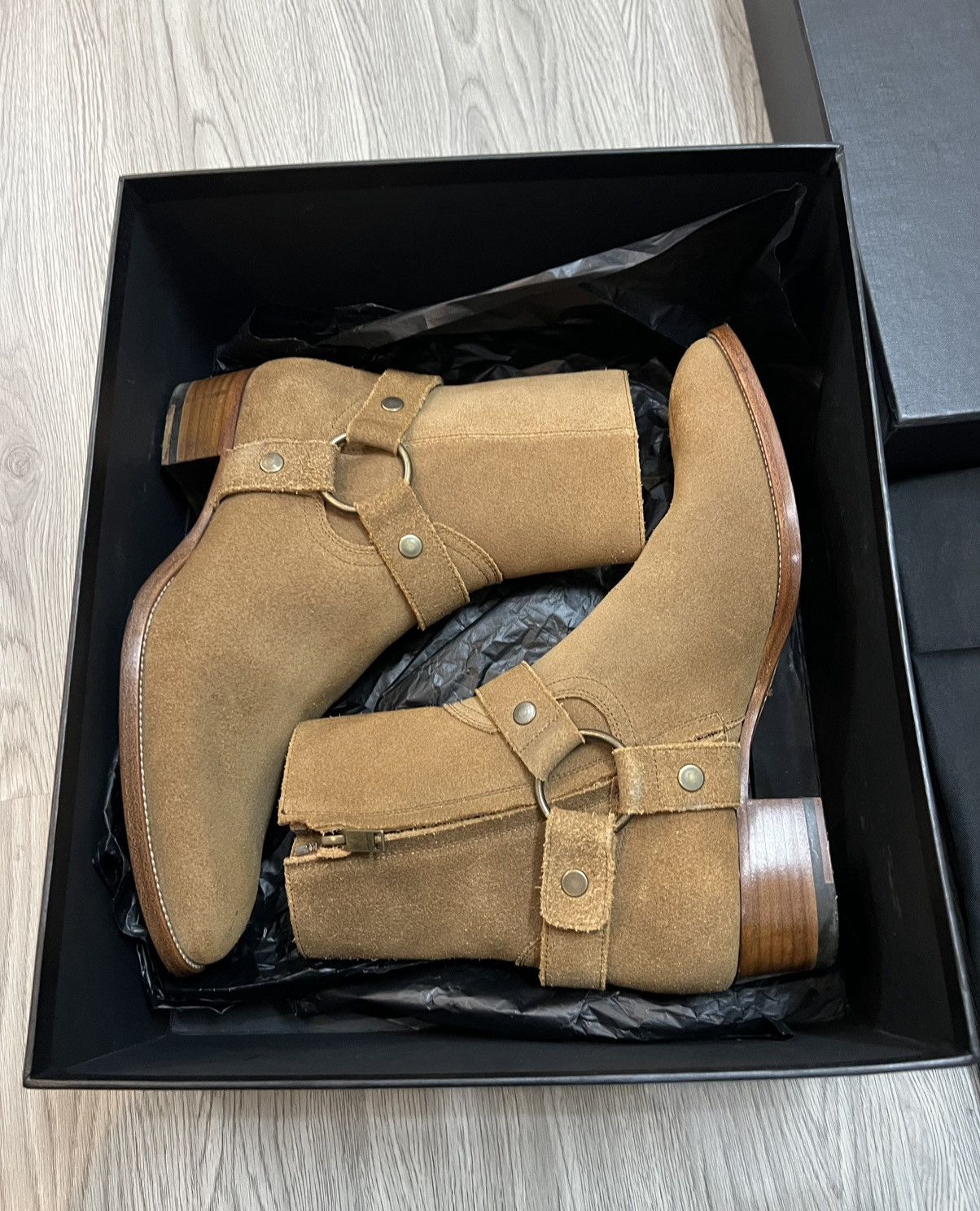 Saint Laurent Paris Saint Laurent Wyatt Harness Tobaco Boots Size US 7 / EU 40 - 5 Thumbnail