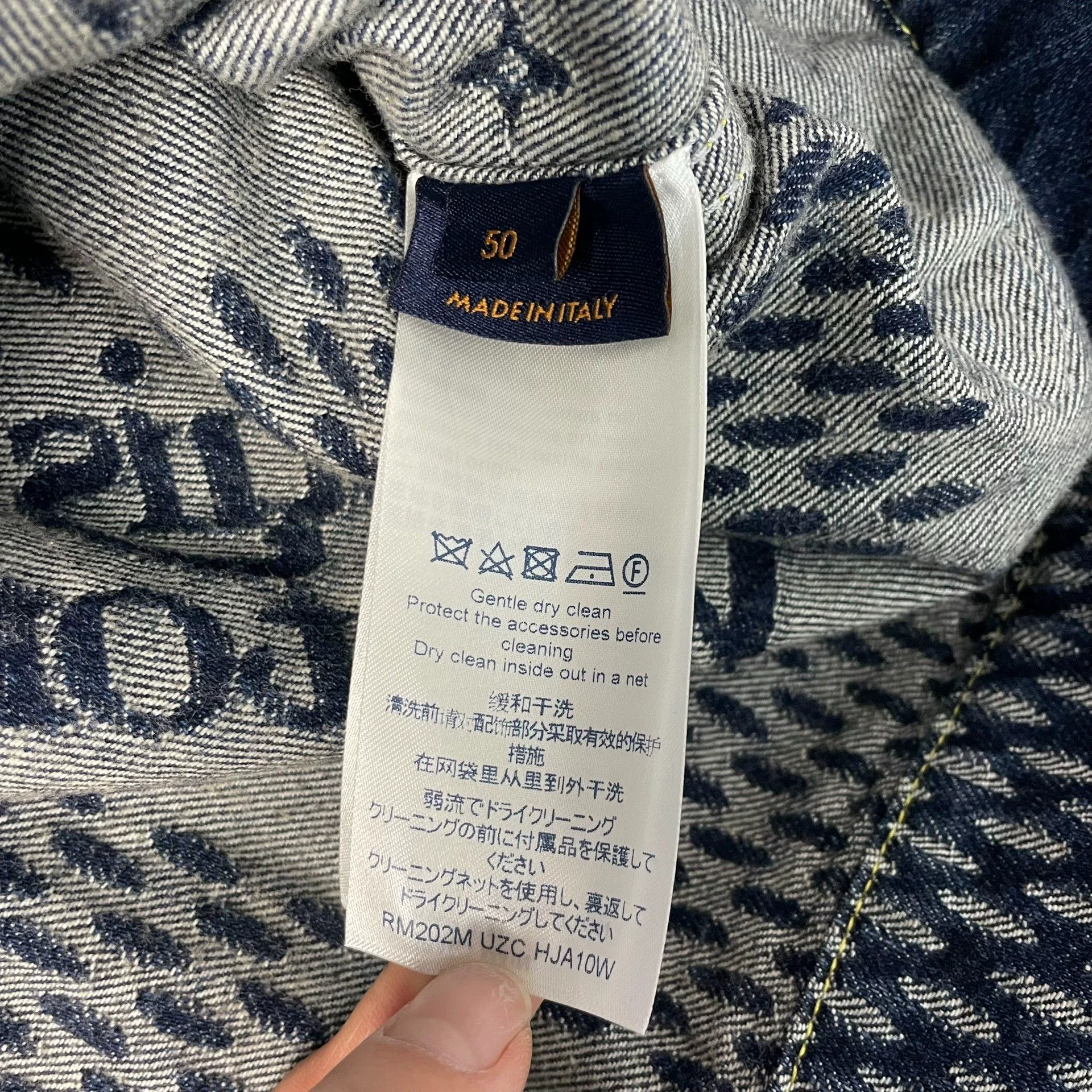 Louis Vuitton LV x nigo LV2 monogram denim jacket men's navy Size US M / EU 48-50 / 2 - 7 Thumbnail
