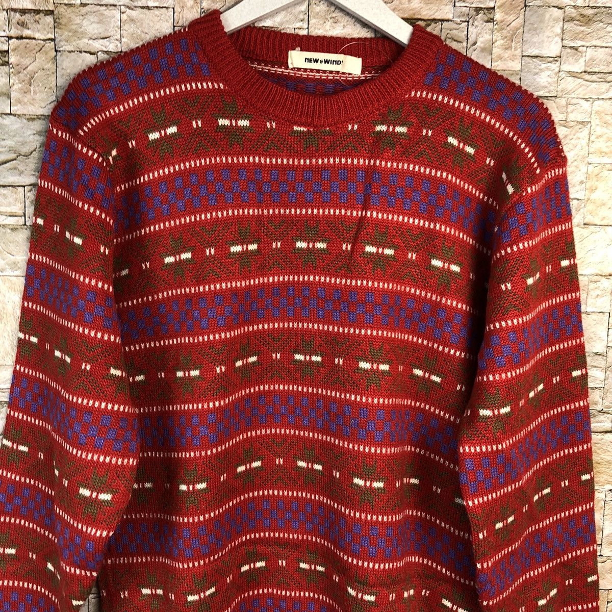 Homespun Knitwear × Japanese Brand New & Wind art Red Knitwear sweatshirt #A841 Size M / US 6-8 / IT 42-44 - 9 Thumbnail