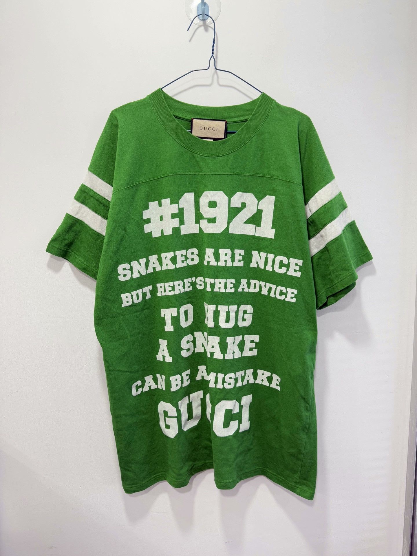 Gucci Gucci Logo Print White Green Short Sleeve M Size US M / EU 48-50 / 2 - 1 Thumbnail