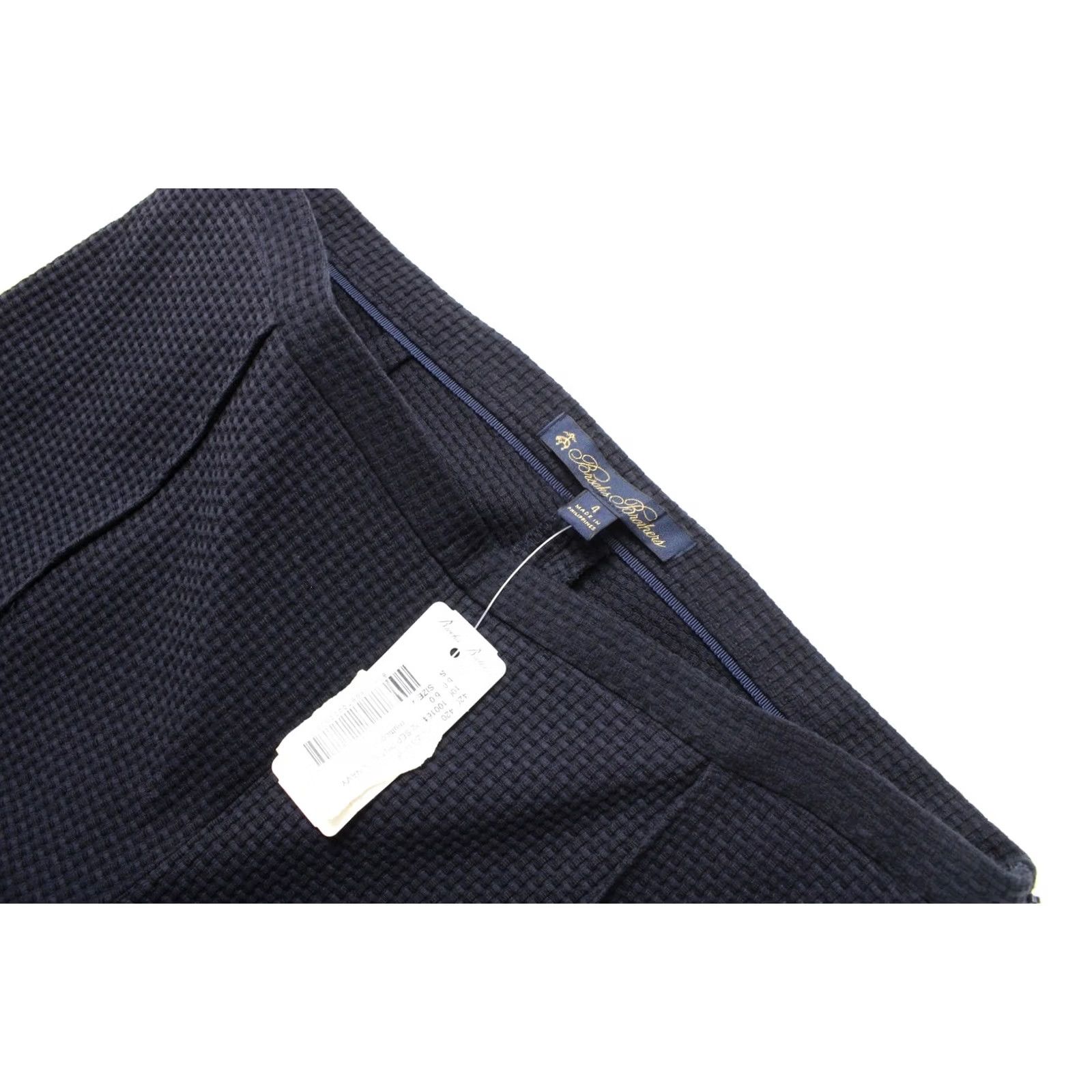 Brooks Brothers Brooks Brothers Trousers Women's UK 10 Slim Fit Textured Dark Blue Slim Blue Casual Everyday Mens Women Girls Boys Size 32" / US 10 / IT 46 - 4 Thumbnail