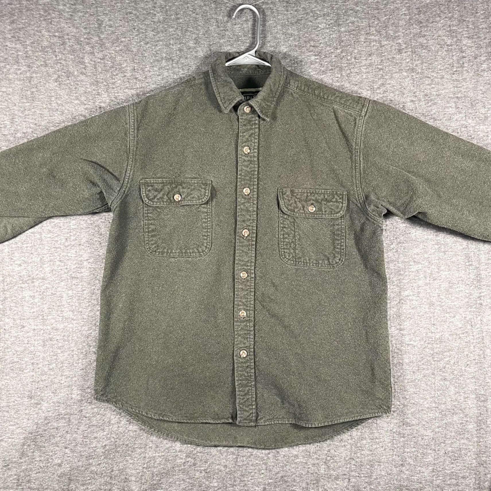 Vintage Field & Stream Shirt Mens Small Green Flannel Button Front Long Sleeve Two Pocket Outdoors Size US S / EU 44-46 / 1 - 4 Thumbnail