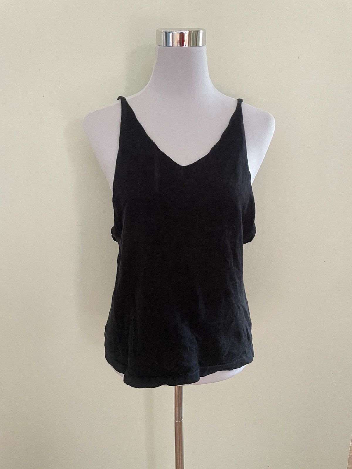Yohji Yamamoto Vintage 80s Yohji Yamamoto Black Sleeveless Top Size M / US 6-8 / IT 42-44 - 1 Thumbnail