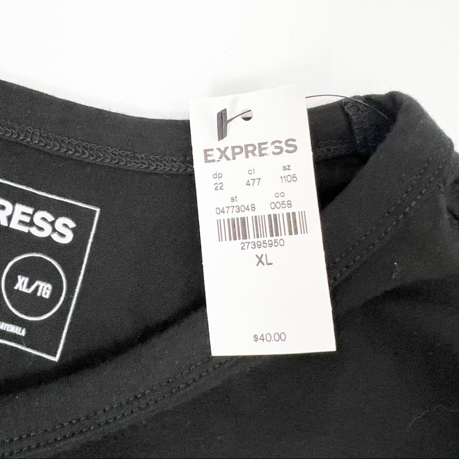 Express Express Black Silver Embroidered X Logo Graphic Tee Men XL Size US XL / EU 56 / 4 - 9 Thumbnail