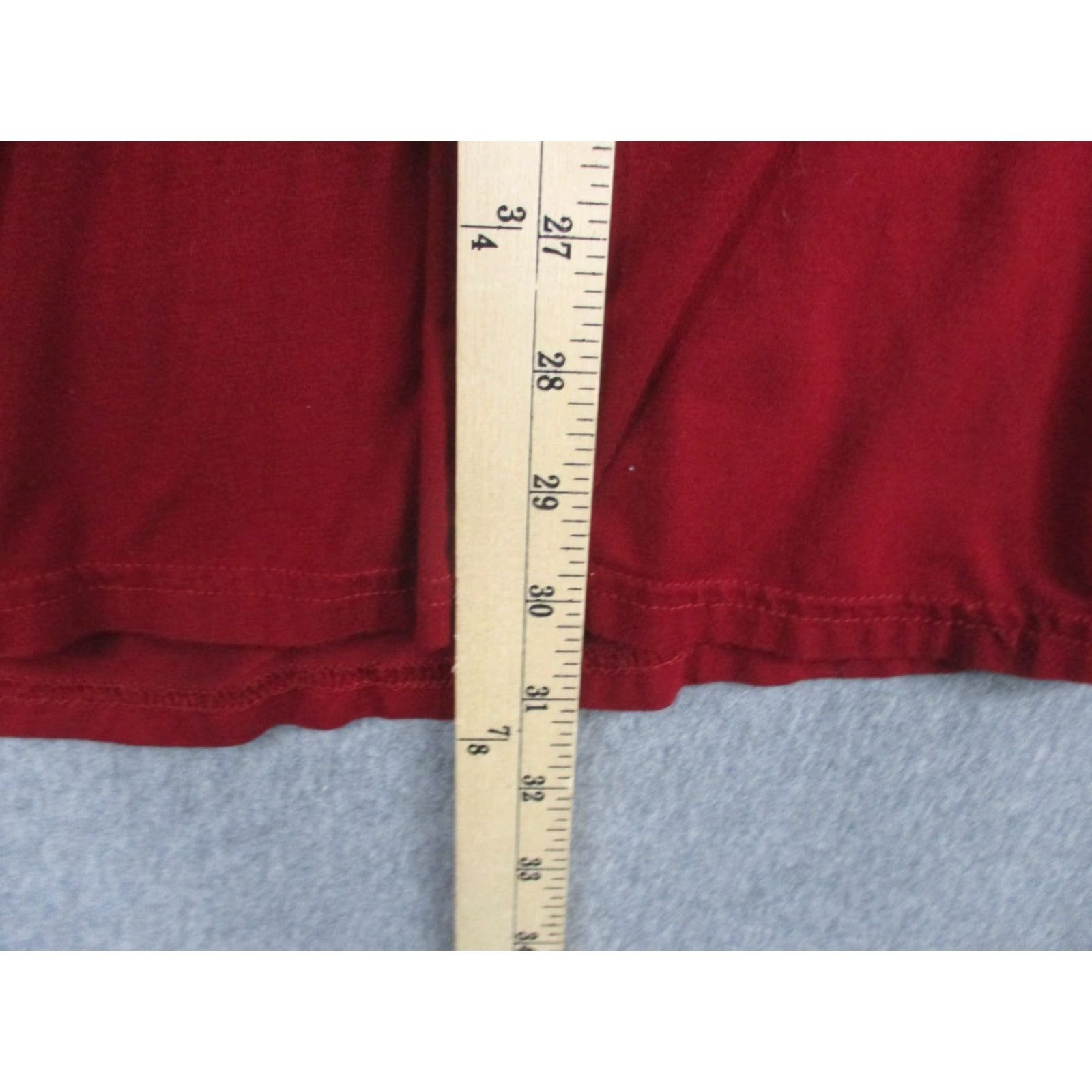 Vintage Yelete Blouse Shirt Womens L Red Holiday Casual Tunic Long Sleeve 3/4 Stretch Knit Regular Lightweight Breathable Modern Classic Size L / US 10 / IT 46 - 3 Thumbnail