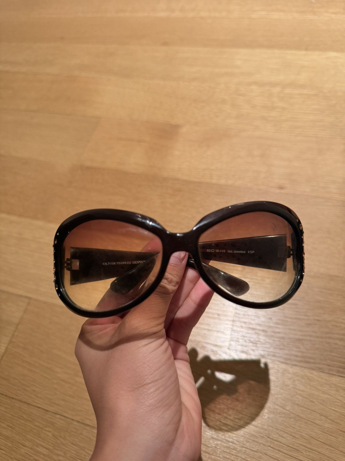 Oliver Peoples Oliver peoples sunglasses Rhinestone Black and orange lens Size ONE SIZE - 1 Thumbnail