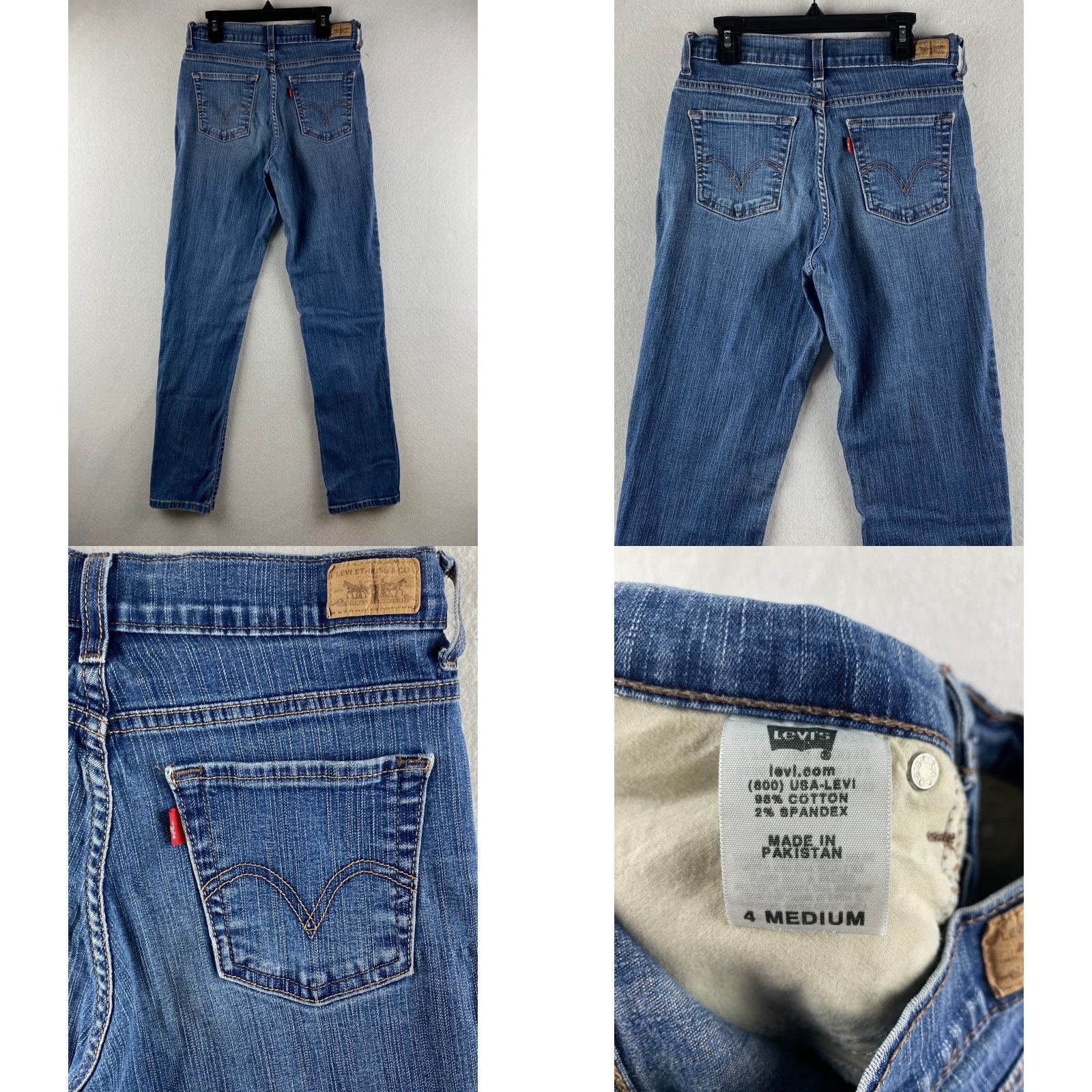 Levi's Levi's 512 Jeans Womens 4 Medium 26 Blue Bootcut Denim Stretch Regular 5-Pocket Rise Mid | Brand: Levi's | Color: Blue | Size: 4 | Womens Jeans Size 27" / US 4 / IT 40 - 8 Thumbnail