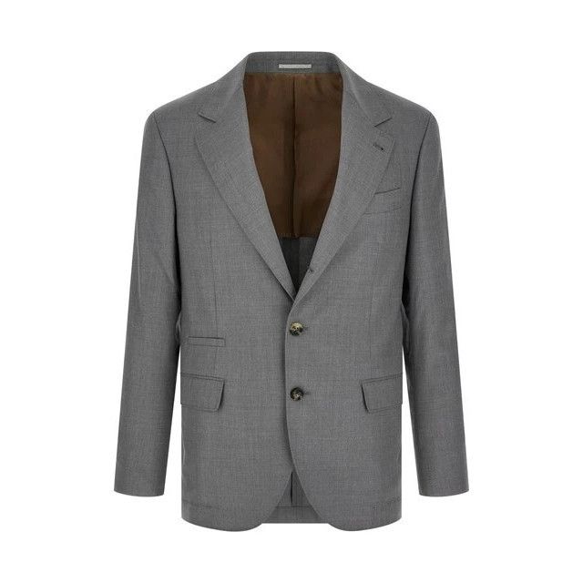 Brunello Cucinelli BRUNELLO CUCINELLI $4400 Gray Hopsack Blazer New & Authentic Size US XXL / EU 58 / 5 - 1 Thumbnail