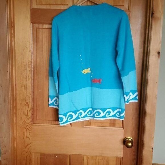 Vintage Storybook Knits Vintage Hand Knitted Aquatic Fish Themed Li Size S / US 4 / IT 40 - 8 Thumbnail