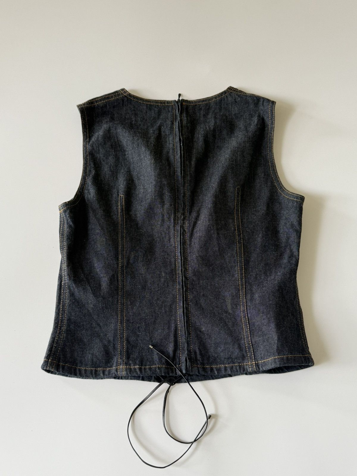 Gucci Gucci by Tom Ford S/S2000 Denim Sleeveless Tank Top & Pants Size XS / US 0-2 / IT 36-38 - 3 Thumbnail