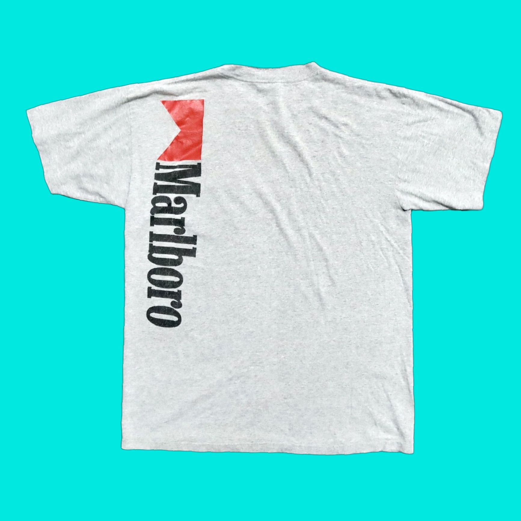 Marlboro VINTAGE Marlboro Shirt XL Heather 90s Big Logo Mens Shirt Size US XL / EU 56 / 4 - 1 Thumbnail