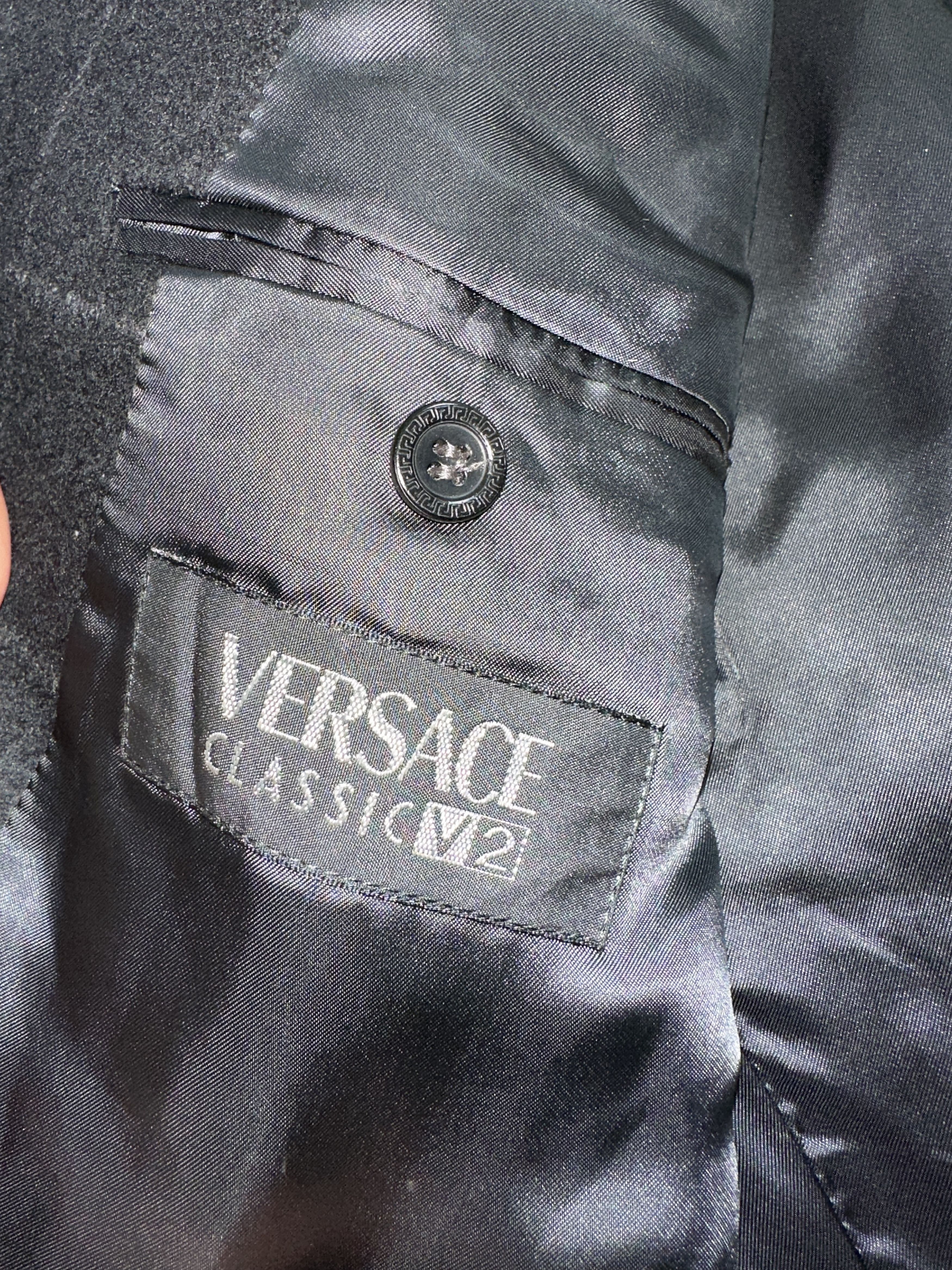 Versace Versace Classic V2 Wool Cashmere 3 Button Blazer 50 8R Size 50R - 4 Thumbnail