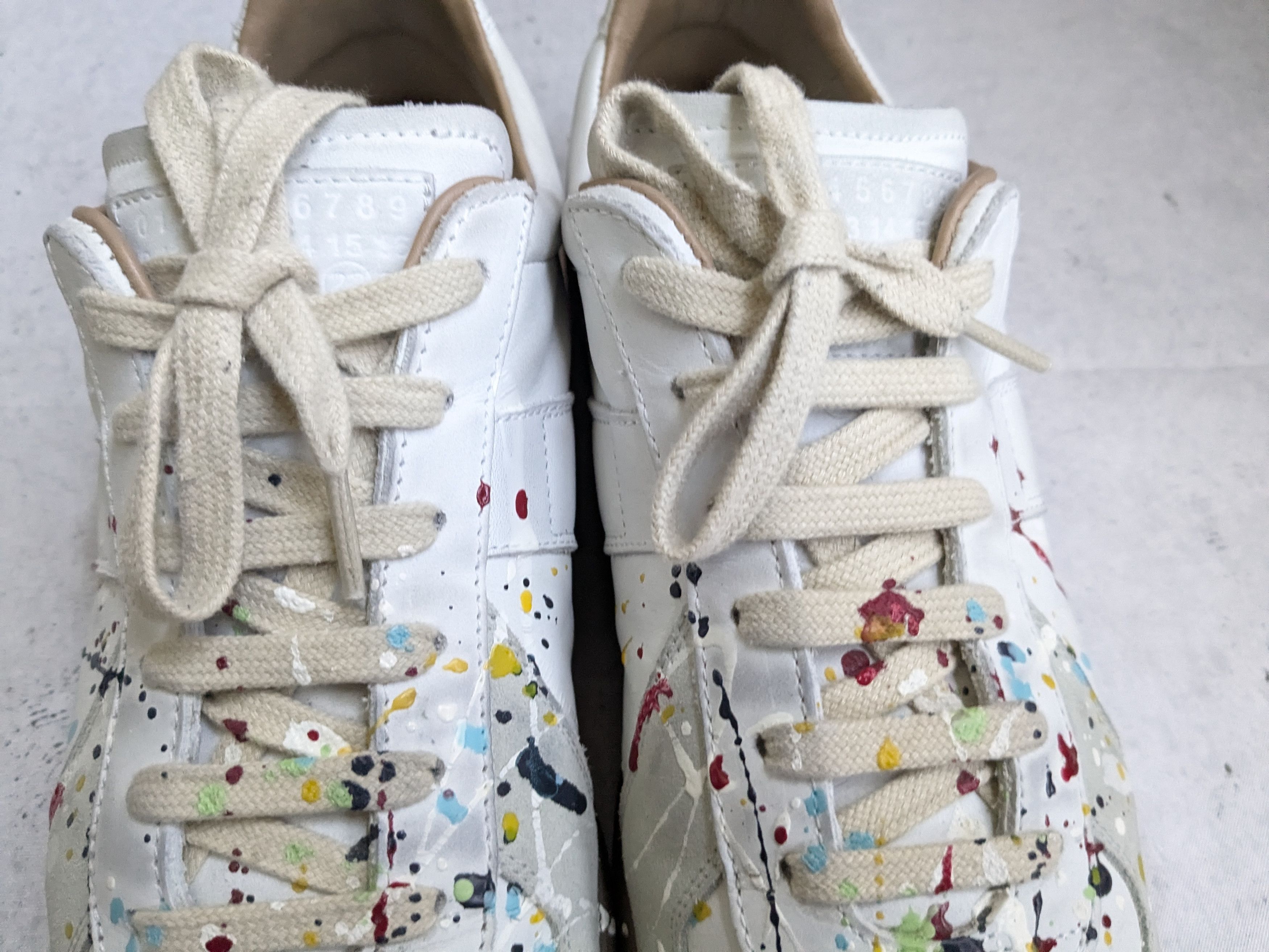 Maison Margiela Mason Margiela GAT Replica 8.5 41.5 Paint Splatter Low Size US 8.5 / EU 41-42 - 3 Thumbnail