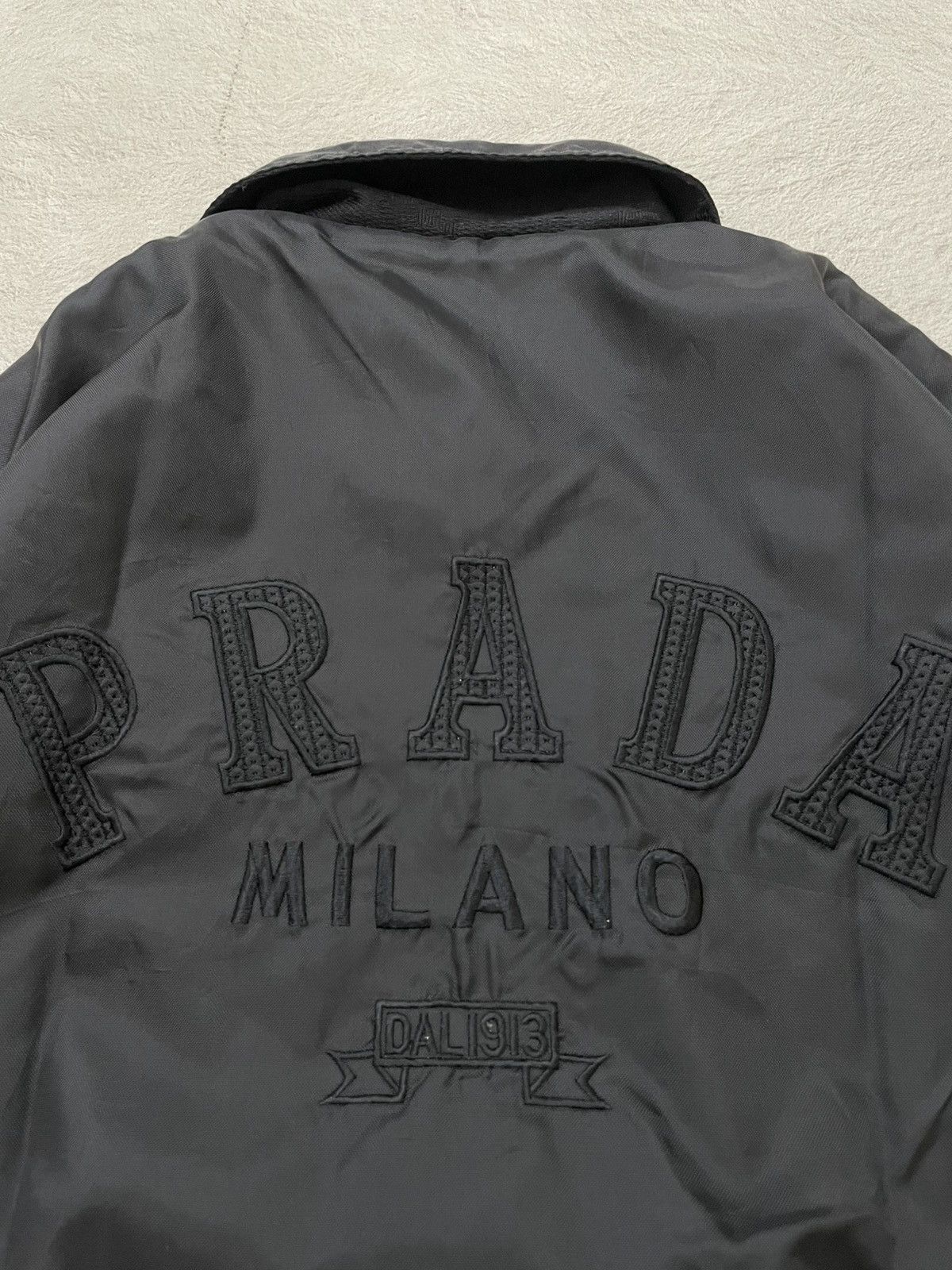 Japanese Brand 2000s Prada Big Logo Jacket Embroidered Y2K Hysteric Size US XXL / EU 58 / 5 - 11 Thumbnail