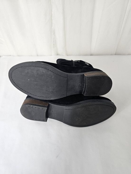 Other Eric Michael Black Suede Slouchy Boots Boho Moto Booties Size US 11 / IT 41 - 7 Thumbnail