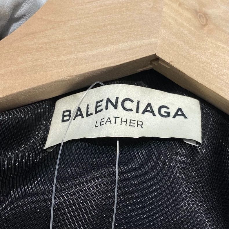 Balenciaga Balenciaga size 38 Light blue motorcycle leather jacket Size XS / US 0-2 / IT 36-38 - 3 Thumbnail