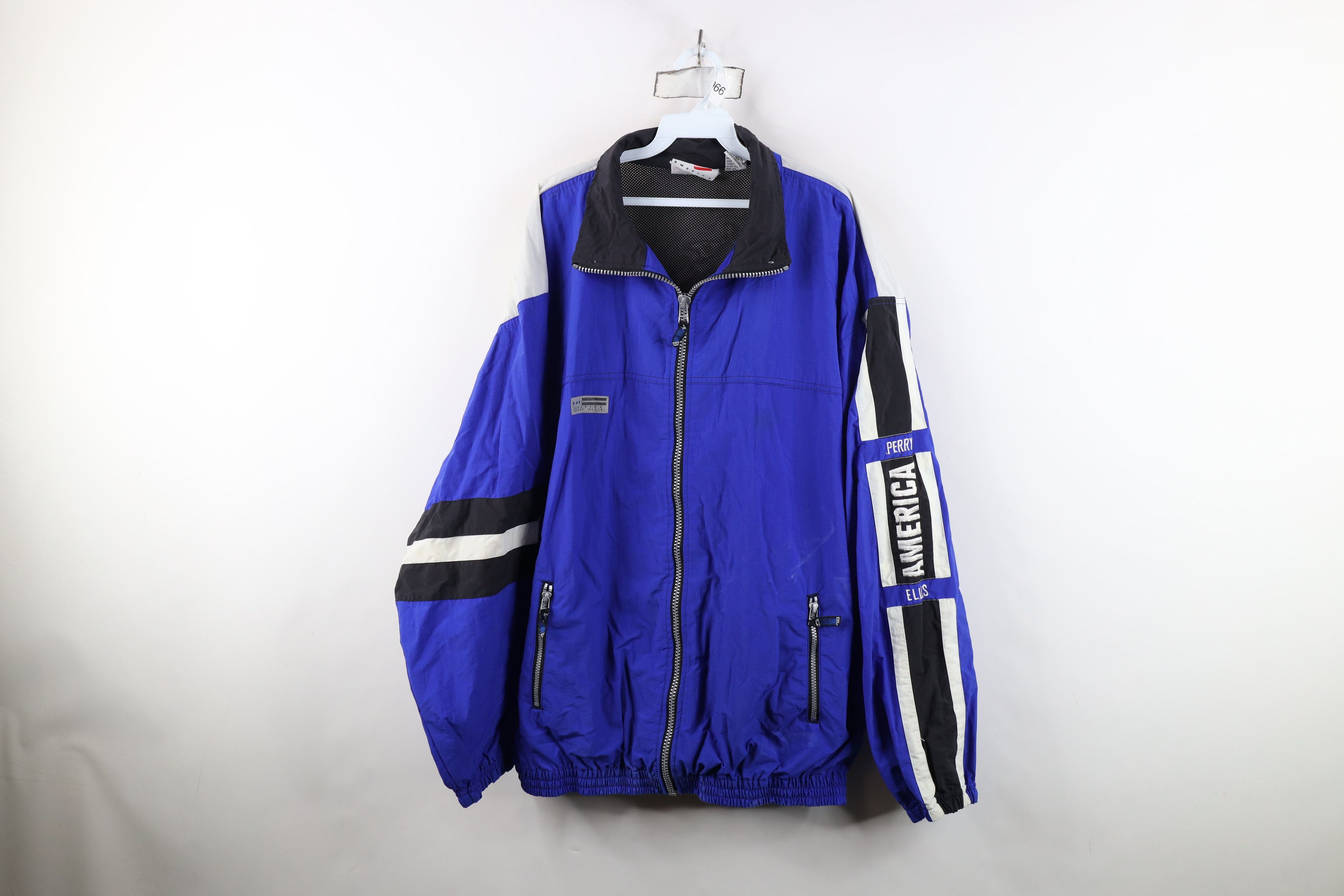 Perry Ellis Vintage 90s Perry Ellis Reflective Lined Windbreaker Jacket Size US XXL / EU 58 / 5 - 1 Thumbnail