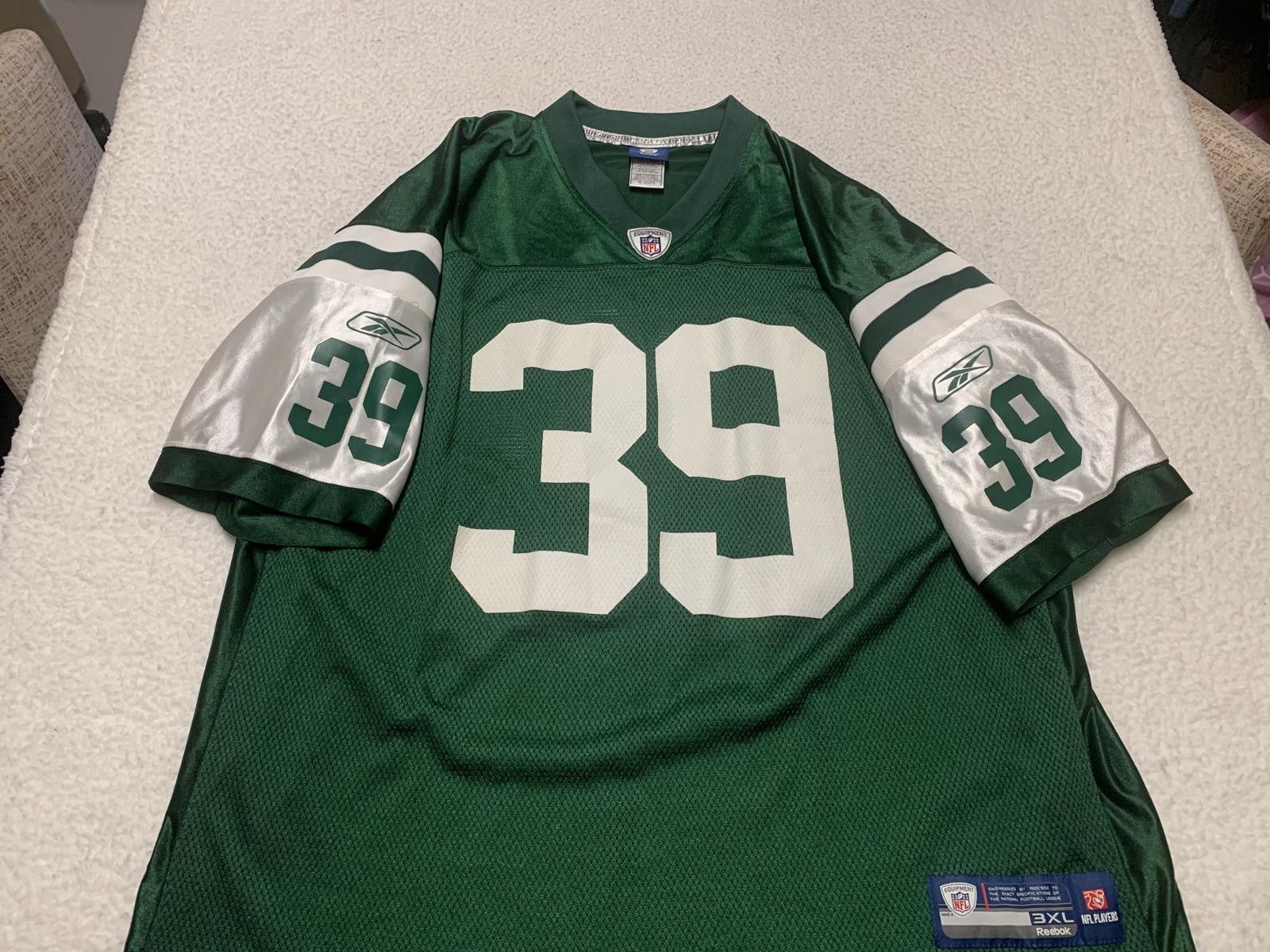 NFL VTG Reebok NY Jets Esposito Jersey #39 3XL Green Size US XXL / EU 58 / 5 - 2 Thumbnail