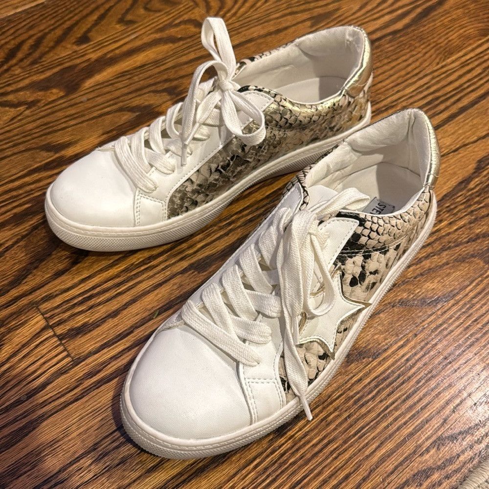 Steve Madden Steve Madden Women’s 8 Leather Sneakers Faux Snake Skin Sta Size US 8 / IT 38 - 1 Thumbnail