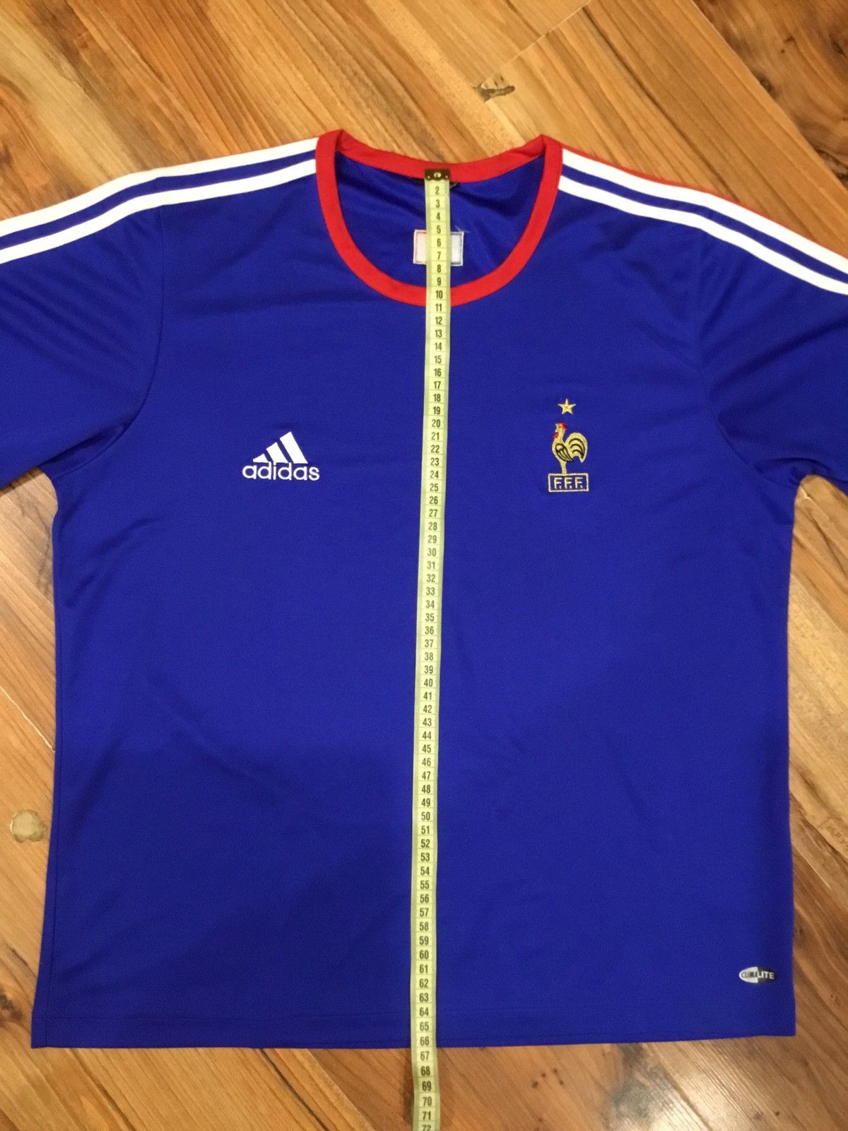 Adidas FRANCE NATIONAL TEAM 2006-2007 HOME ADIDAS TRAINING SHIRT Size US L / EU 52-54 / 3 - 6 Thumbnail