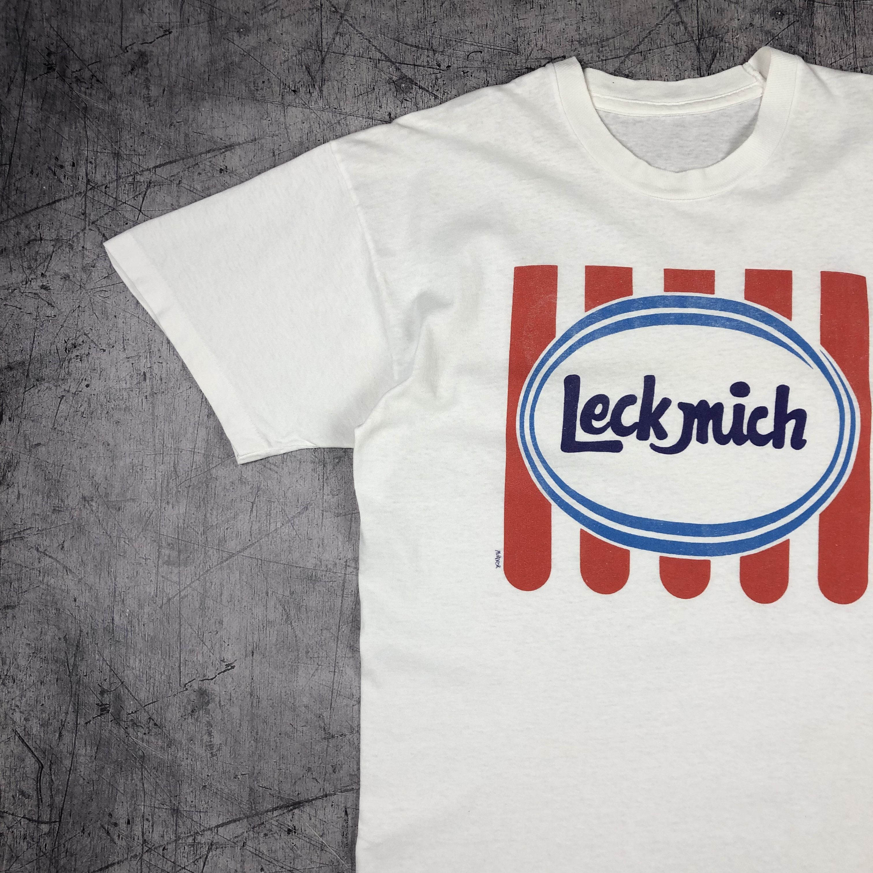 Vintage 90s Ad Lick Me Single Stitch Ice Cream Tee Size US L / EU 52-54 / 3 - 7 Thumbnail