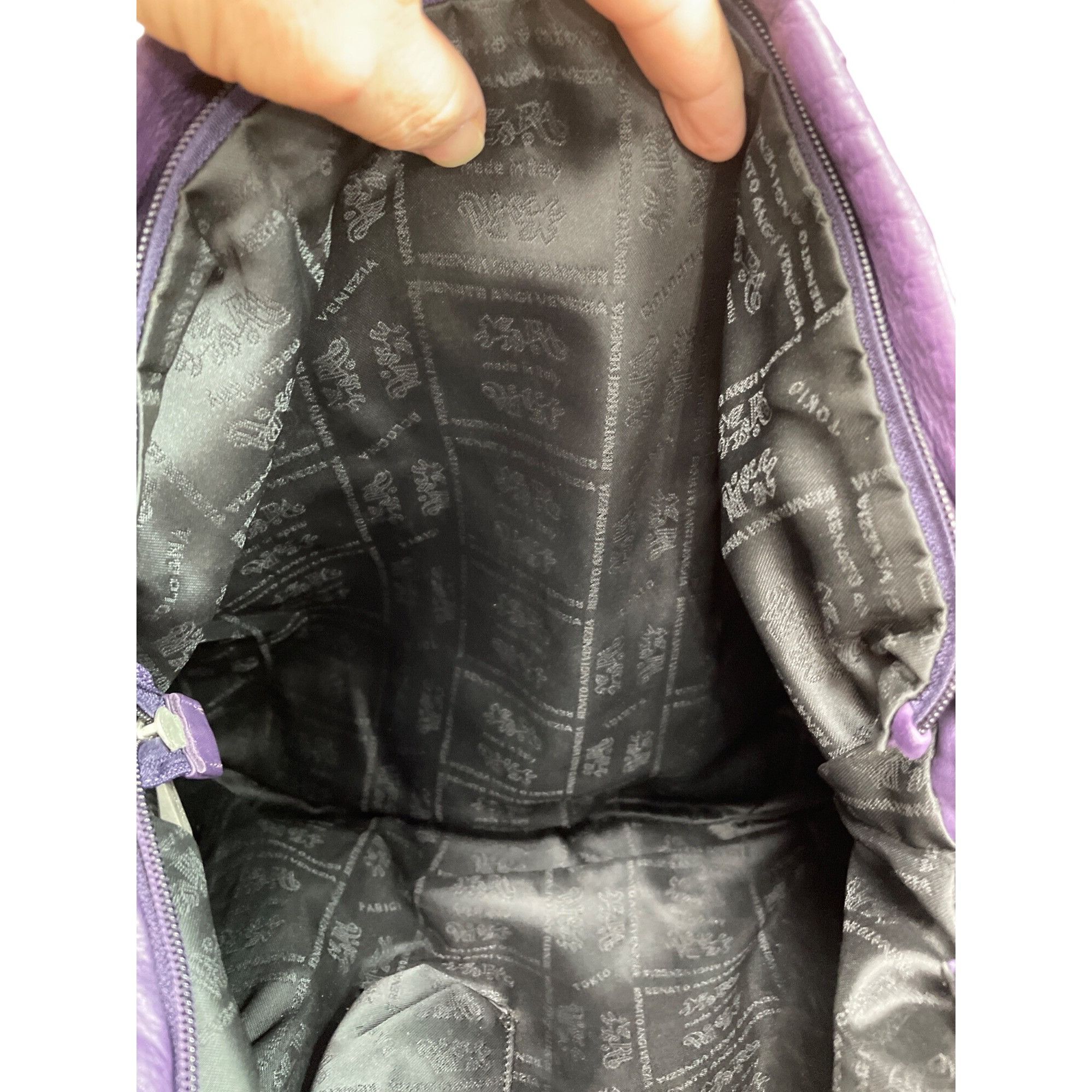 Other Renato Angi Vintage womans purple silver leather hobo should Size ONE SIZE - 12 Thumbnail