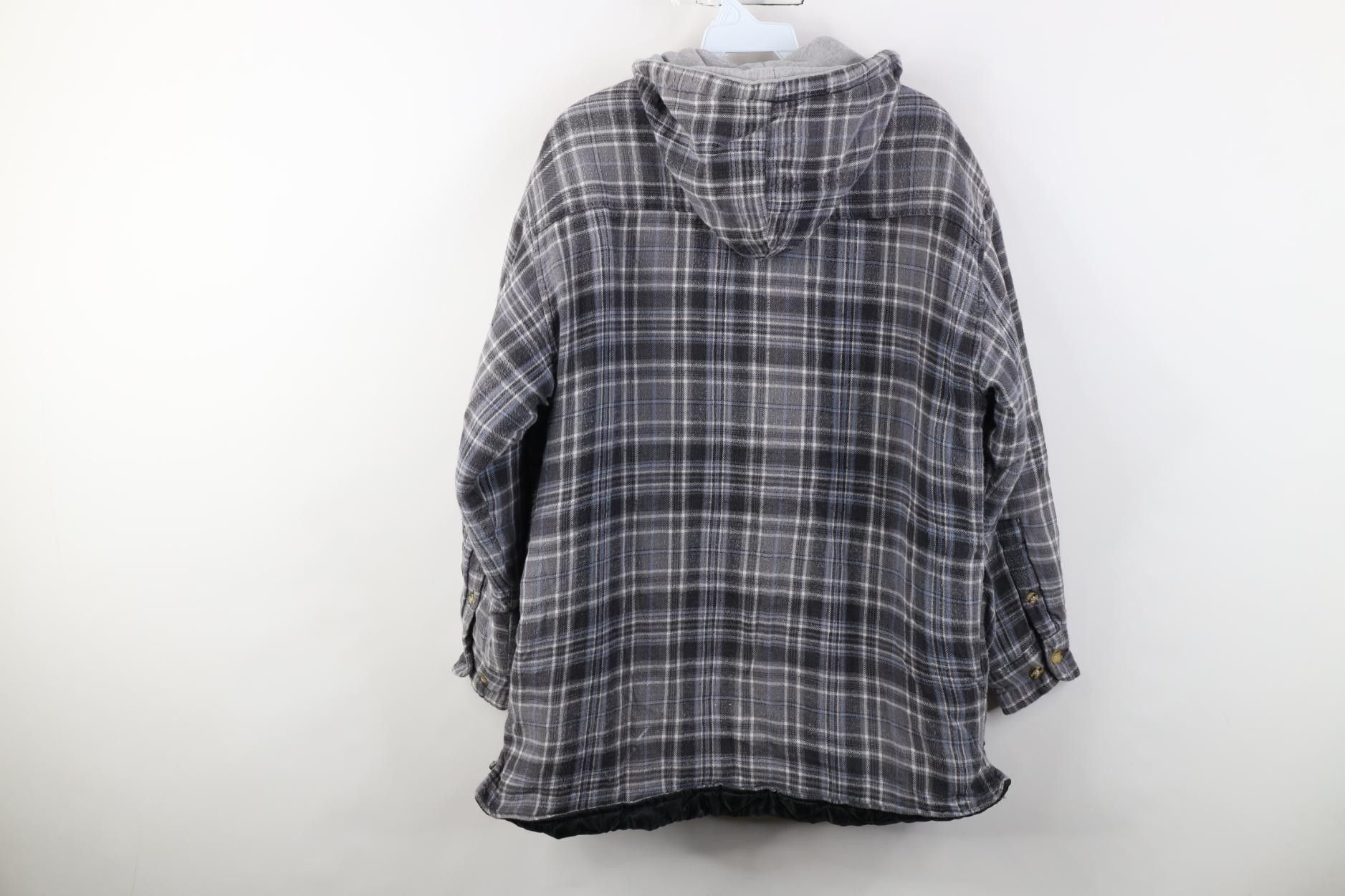 Vintage Vintage 90s Streetwear Quilted Flannel Hooded Shirt Jacket Size US M / EU 48-50 / 2 - 13 Thumbnail