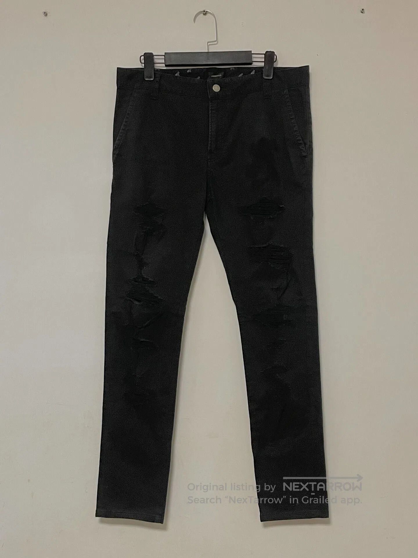 Undercover Undercover Distressed Black Denim Pants Size 5. Size US 34 / EU 50 - 2 Thumbnail