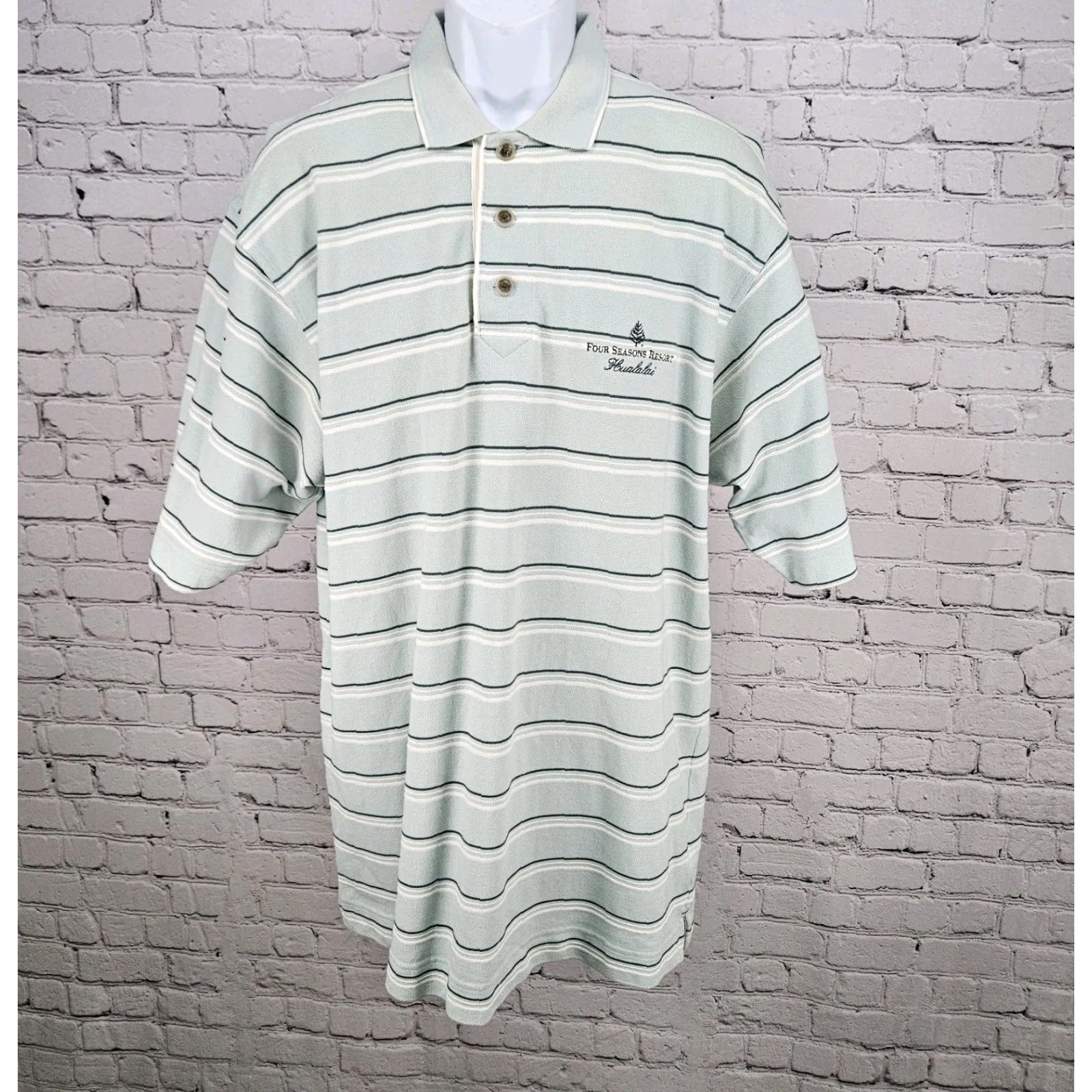 Cutter & Buck Cutter & Buck Four Seasons Resort Hualalai Blue Short Sleeve Polo L Casual Shirt Men Size US L / EU 52-54 / 3 - 2 Thumbnail
