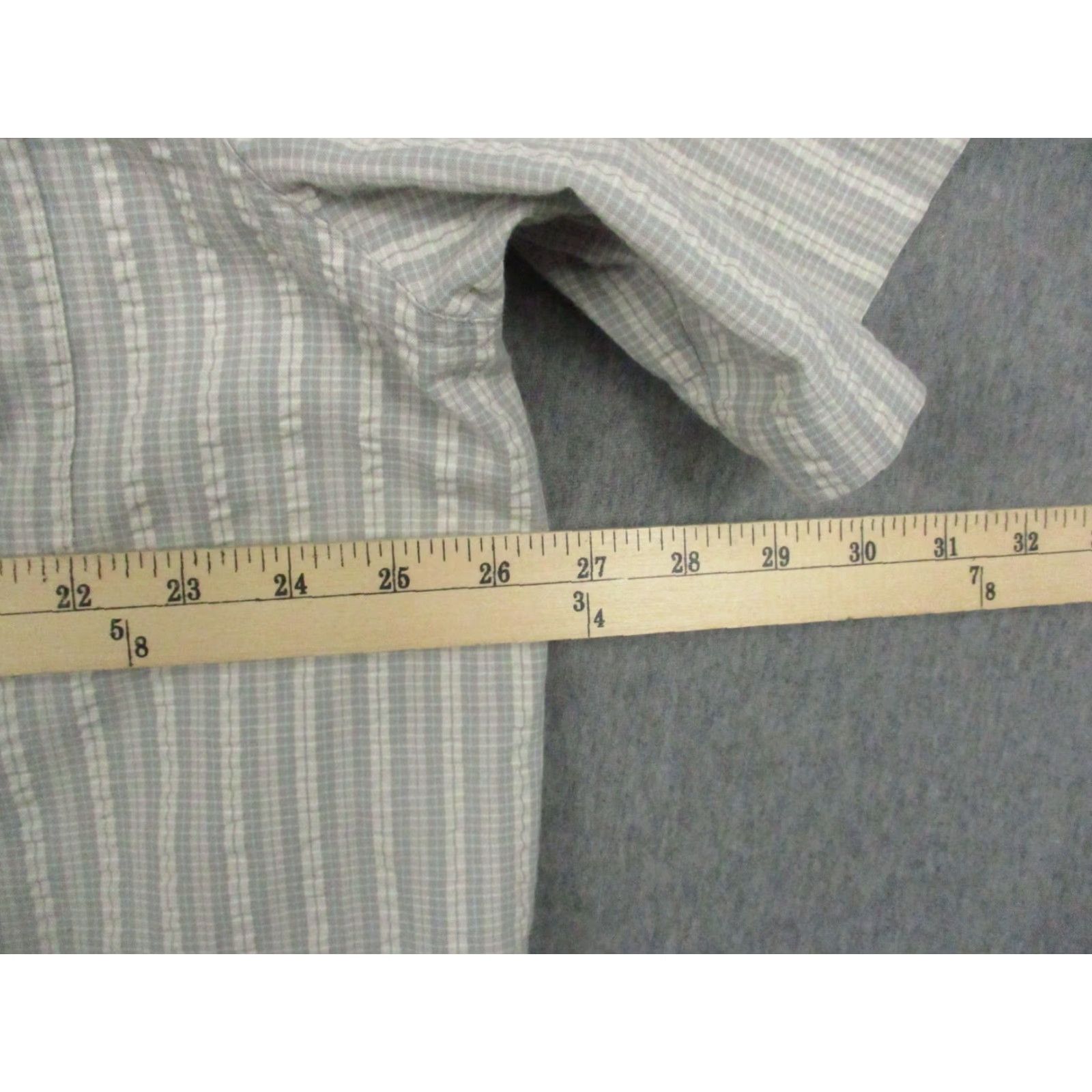 Patagonia Patagonia Shirt Mens 2XL Gray White Short Sleeve Button-Up Organic Cotton Blend Size US XXL / EU 58 / 5 - 5 Thumbnail
