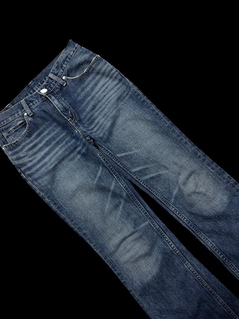 Levi's FLARED 90s Levi’s Bell Bottom Mudwash Distressed Denim Jean Size US 28 / EU 44 - 6 Thumbnail