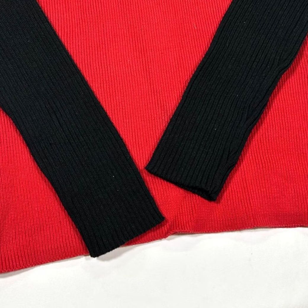 Gap VINTAGE Gap Fitted Ribbed Quarter Zip Pullover Sweater Womens Large Red Size L / US 10 / IT 46 - 4 Thumbnail
