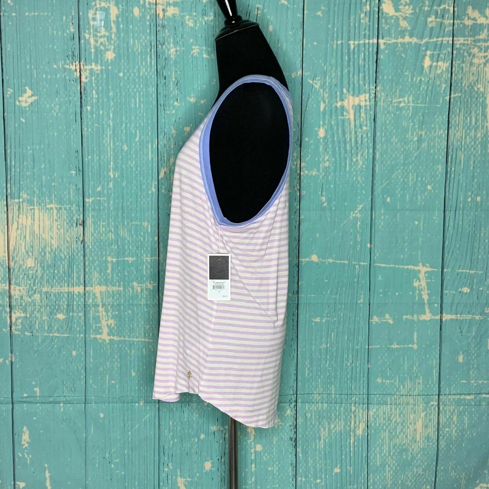 Juicy Couture Juicy Couture Purple White Stripe Racerback Tank Top size M Size M / US 6-8 / IT 42-44 - 7 Thumbnail