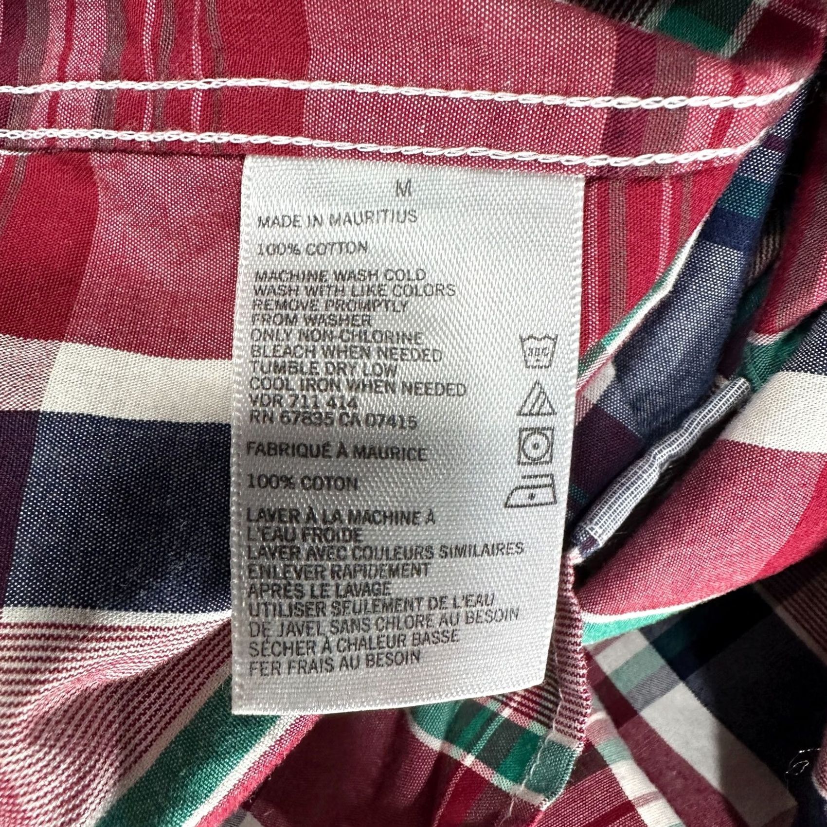 Nautica Nautica Shirt Mens M Button-Down Red Plaid Cotton Pocket Button-Up Shirts Size US M / EU 48-50 / 2 - 6 Thumbnail