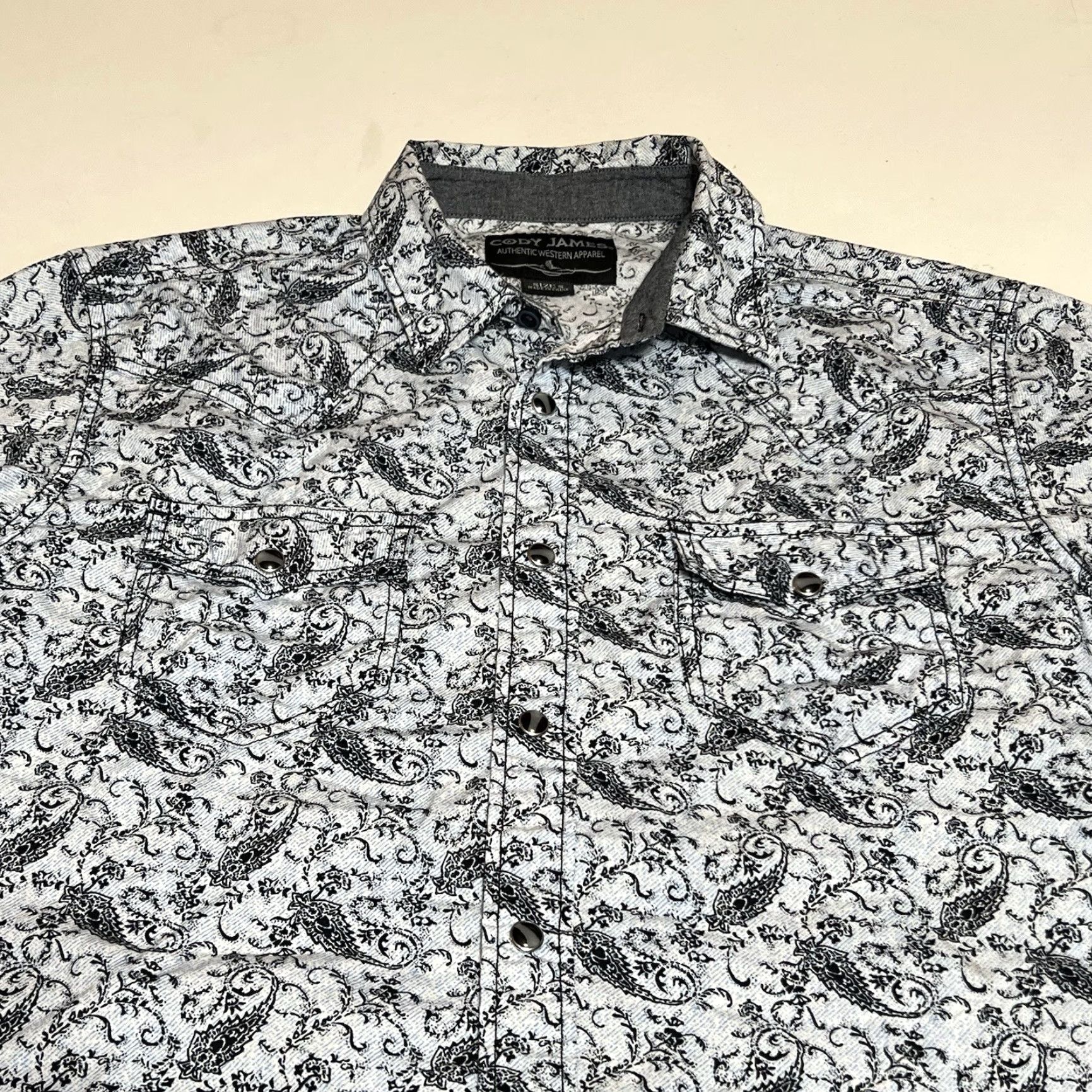 Cody James Cody James Paisley Pearl Snap Western Shirt Mens S Long Sleeve Size US S / EU 44-46 / 1 - 2 Thumbnail