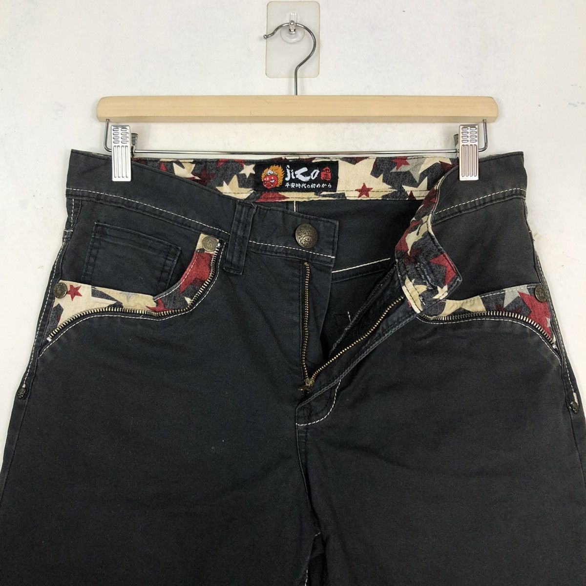 Japanese Brand 🔥VINTAGE SUKAJAN SHORT PANTS DENIM MASTER JIZO BIG LOGO Size US 32 / EU 48 - 14 Thumbnail