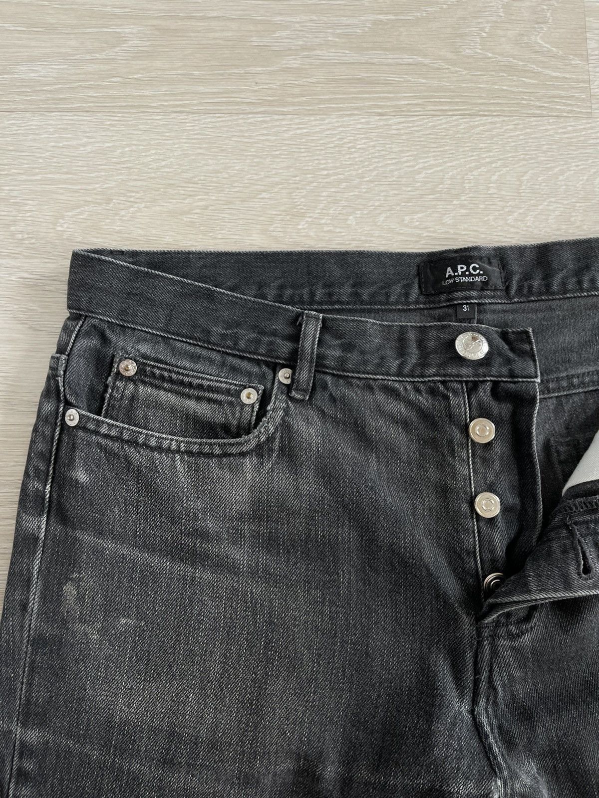 A.P.C. A.P.C. Low Standard Raw Denim Jeans Straight Leg Low Rise Size US 31 - 8 Thumbnail