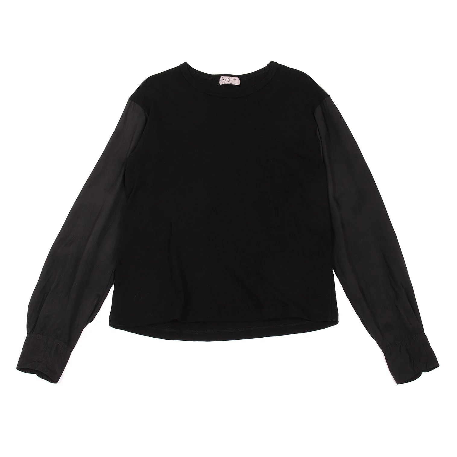 Yohji Yamamoto Yohji Yamamoto Cotton Sleeve-Contrast T-Shirt Size US L / EU 52-54 / 3 - 1 Thumbnail