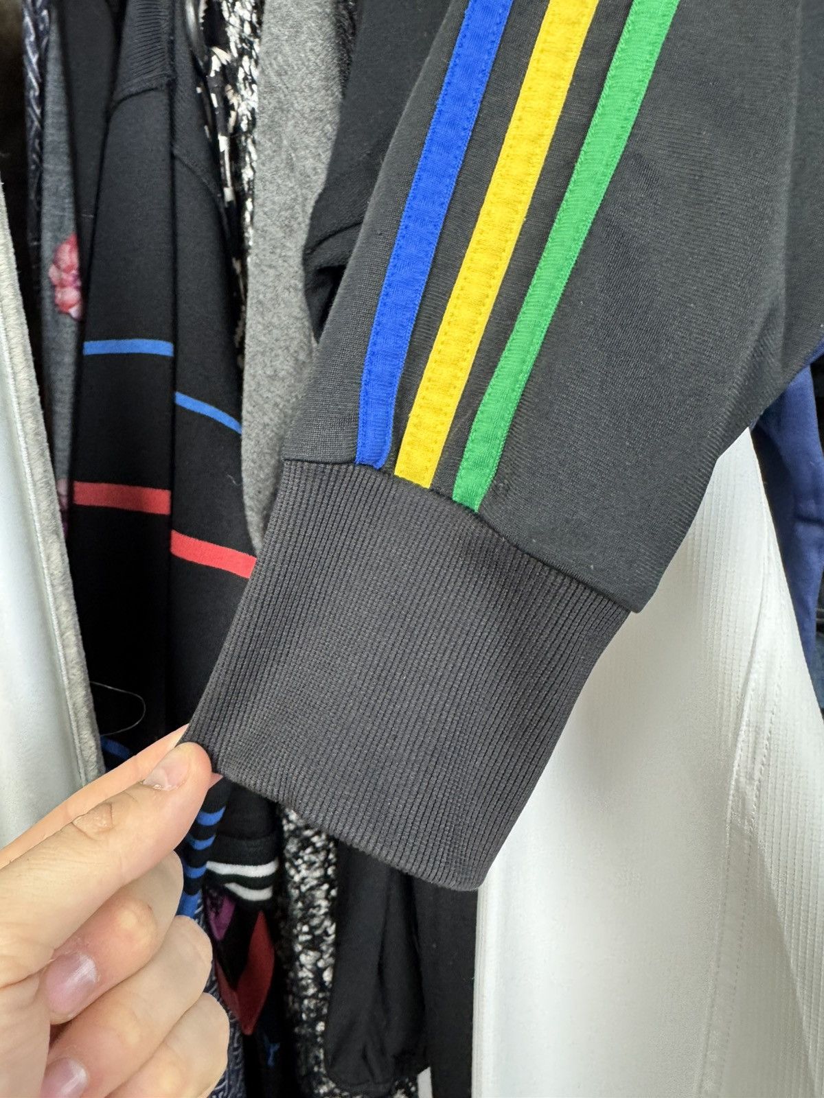 Adidas Vintage Adidas Originals Grun Track Jacket Rasta Black Size US S / EU 44-46 / 1 - 7 Thumbnail
