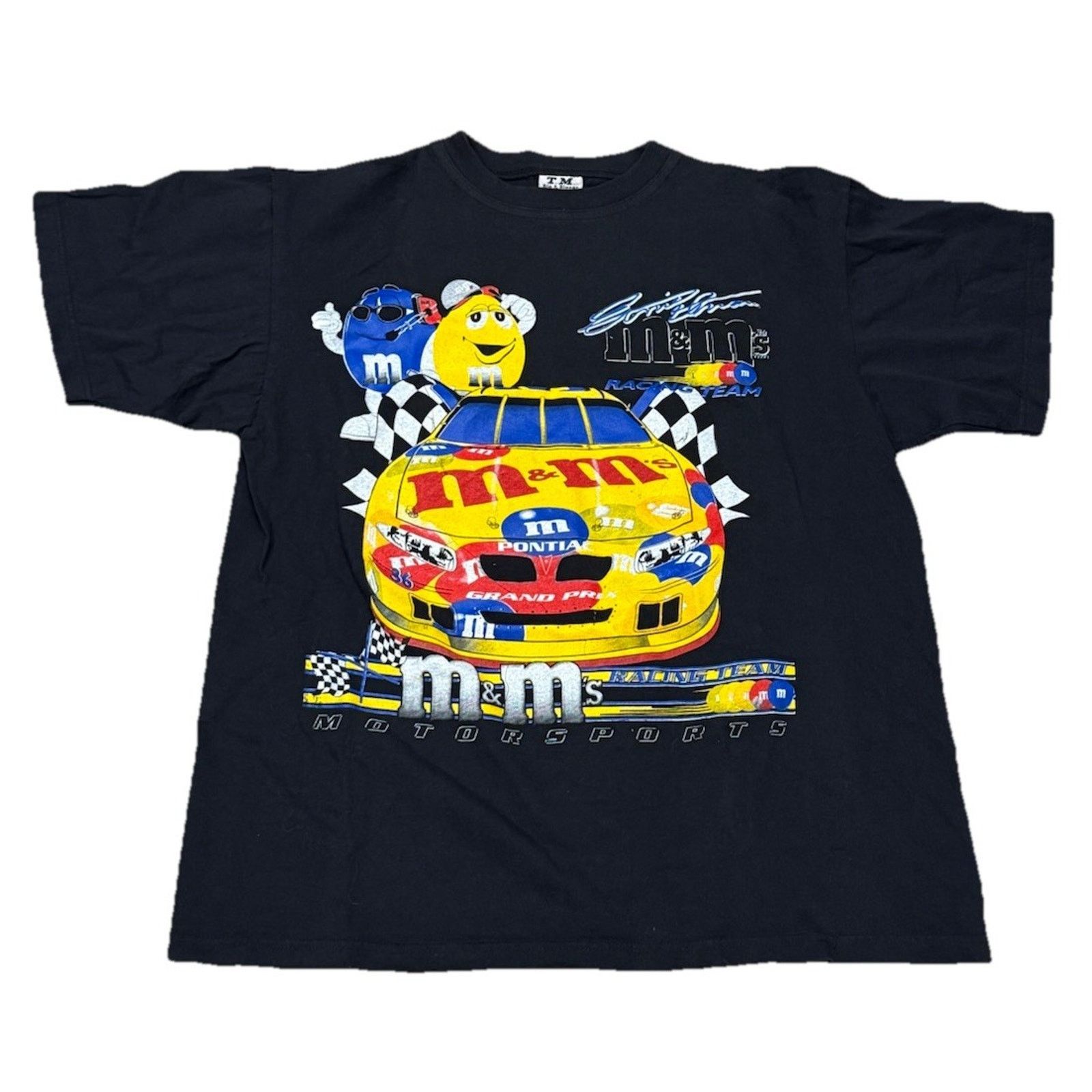 NASCAR Vintage 90s M&M'S NASCAR Tee Shirt XL USA 36 Ernie Irvan Size US XL / EU 56 / 4 - 1 Thumbnail