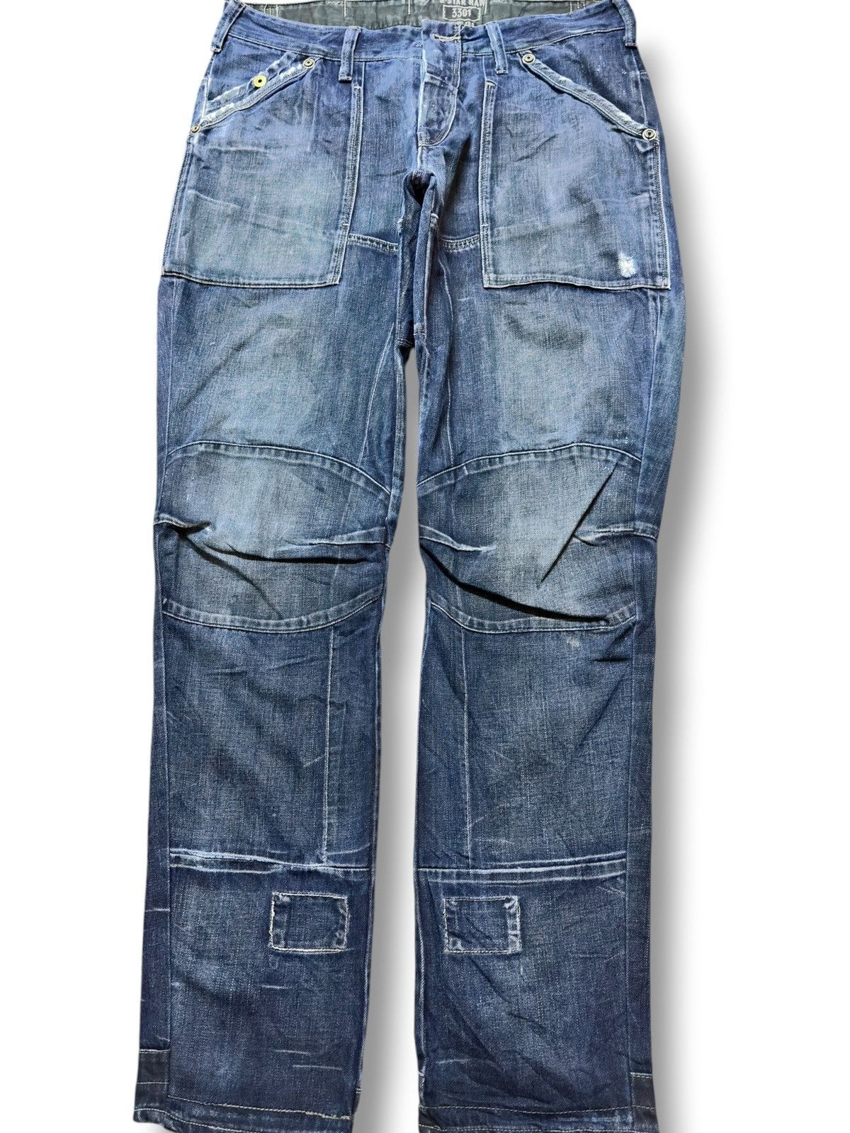 G-Star Vintage G-Star Raw 3301 Double Knee Tactical Jeans Size US 34 / EU 50 - 1 Thumbnail