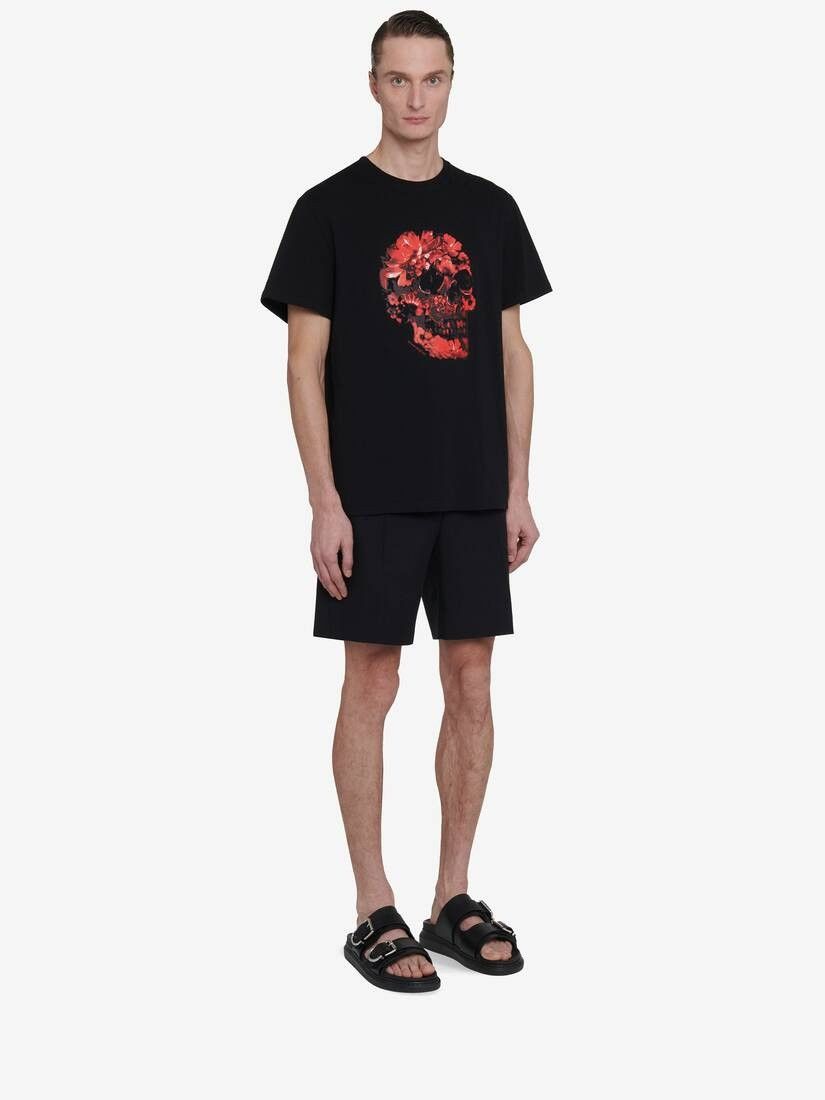 Alexander McQueen o1w1db10725 Wax Flower Skull T-Shirt in Black Size US XXL / EU 58 / 5 - 4 Thumbnail