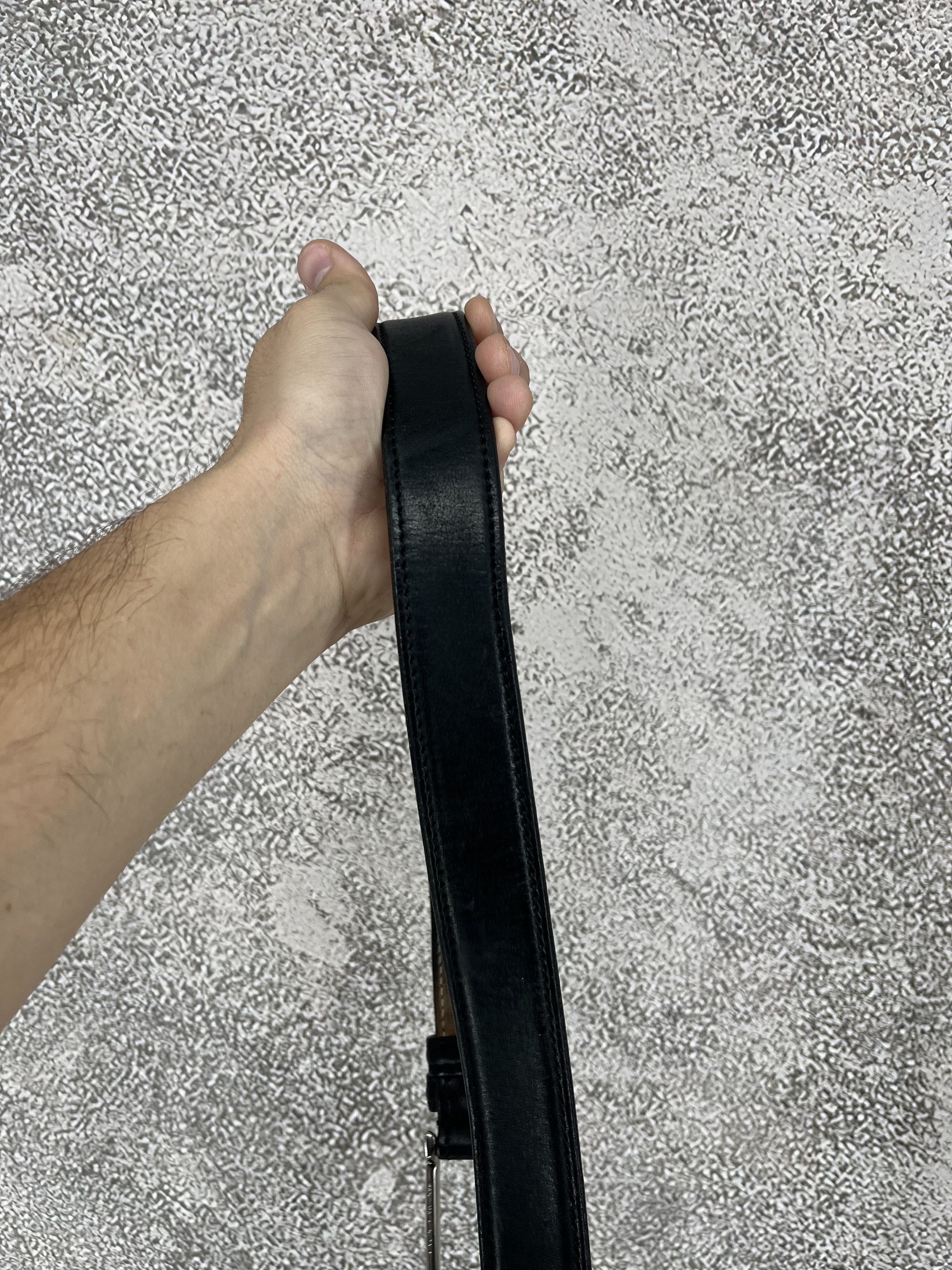 Vintage One Luck Black Leather Belt — Made in Italy Size ONE SIZE - 4 Thumbnail