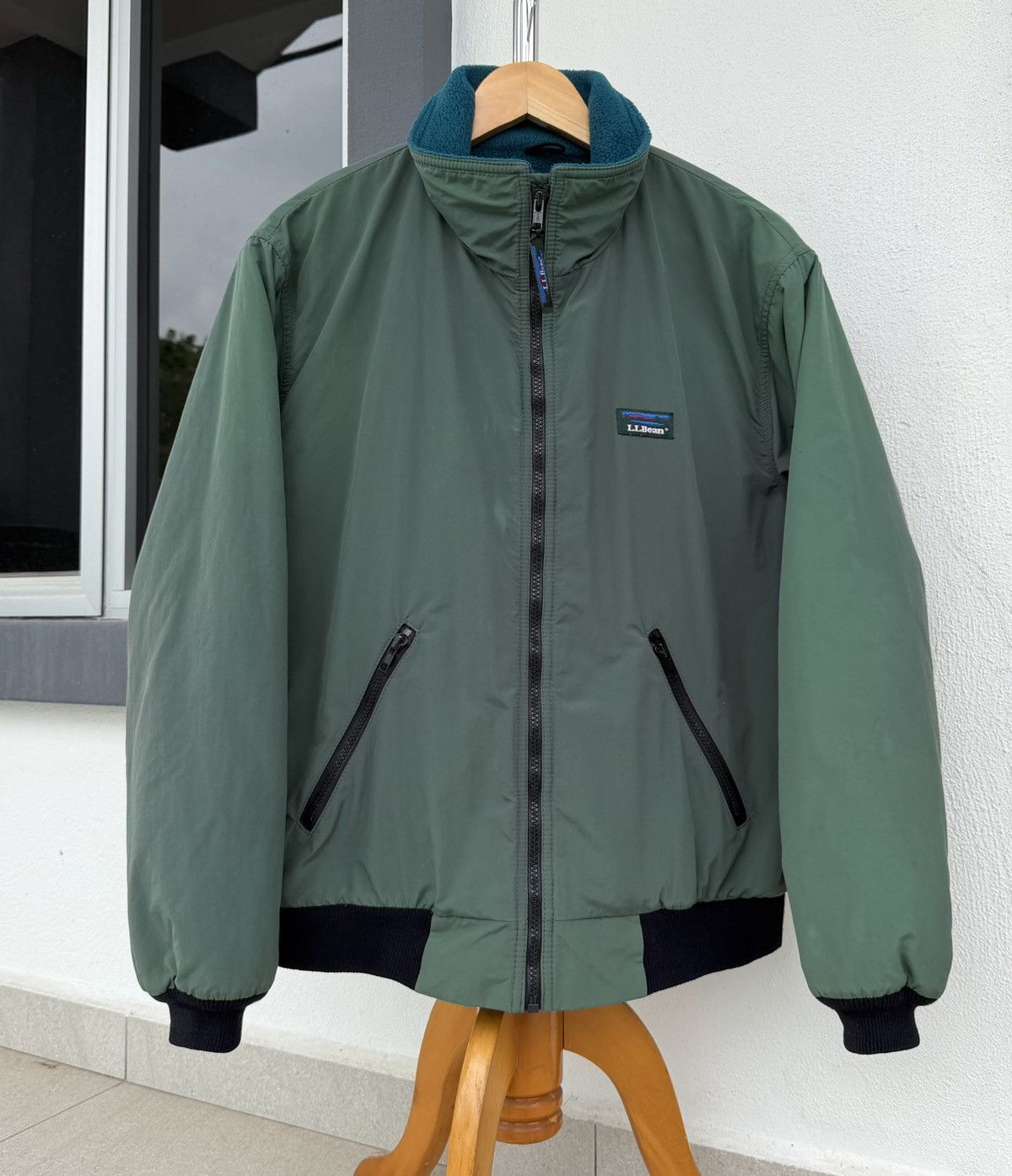 L.L. Bean Vintage L.L.Bean Warm Up Jacket Green Fleece Lined Outdoor Size US M / EU 48-50 / 2 - 1 Thumbnail