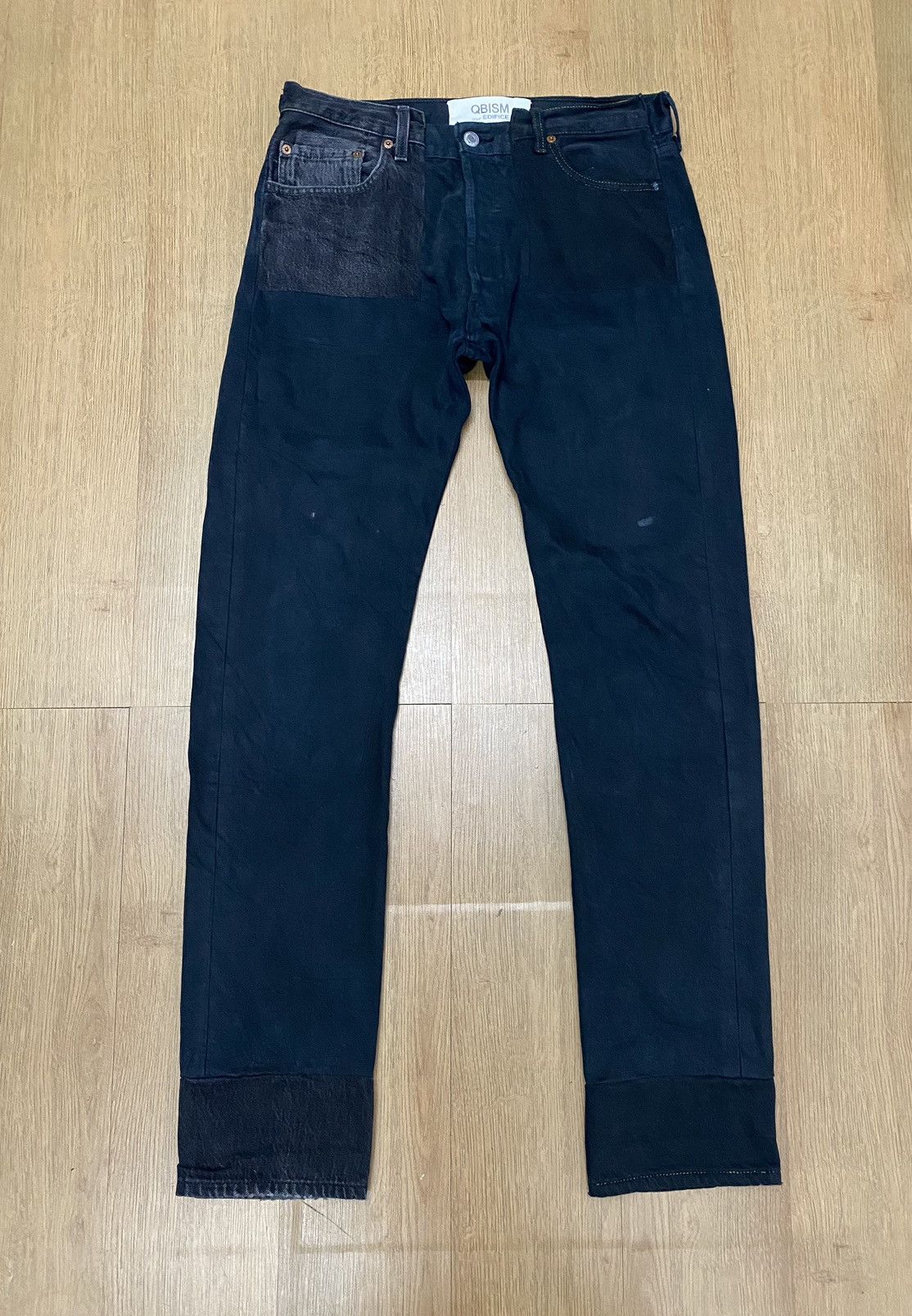 image of Qbism X Levi’S Superblack Pour Edifice Patchwork Jeans, Men's (Size 32)