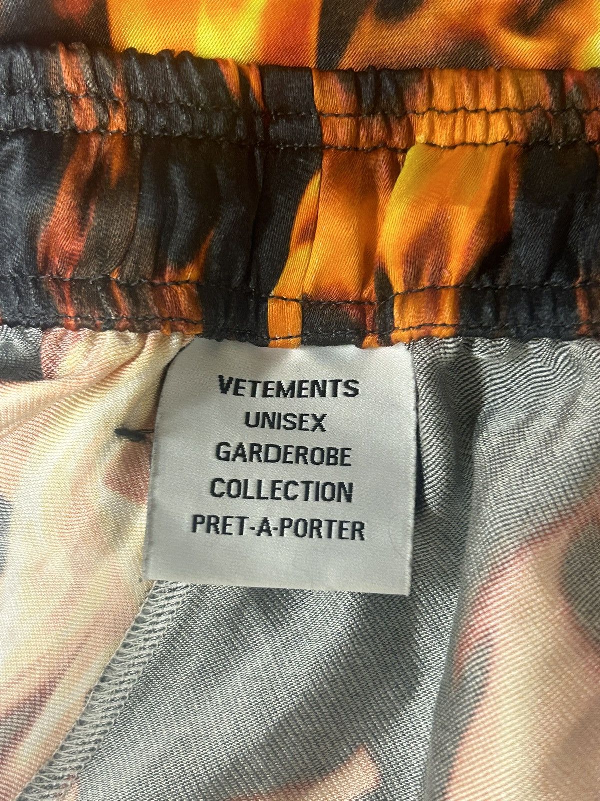 Vetements Silk Flame Wide Leg Pants Size US 30 / EU 46 - 5 Thumbnail