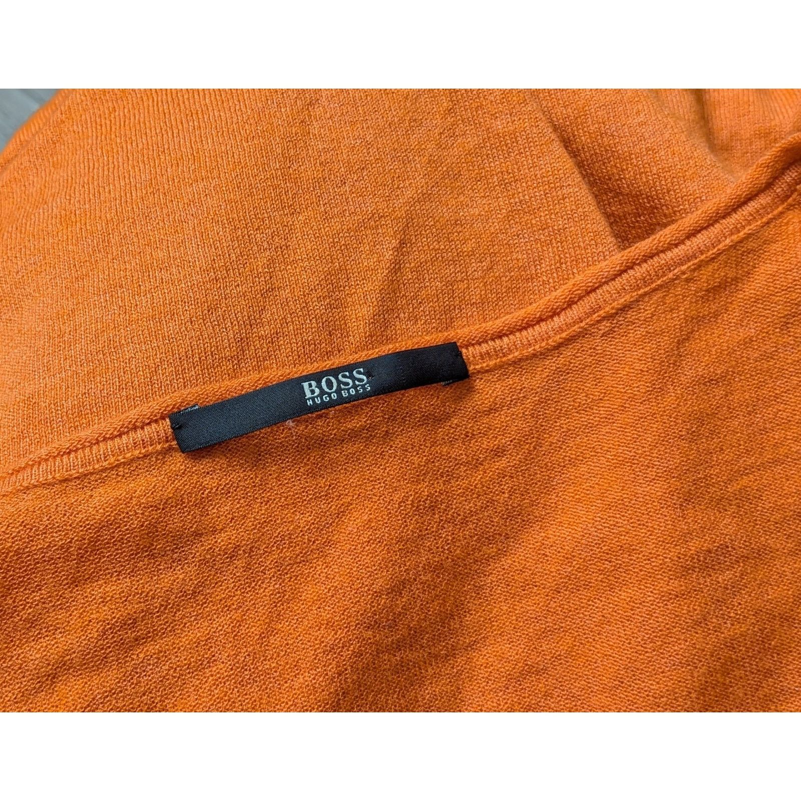 Hugo Boss Hugo Boss Orange Long Sleeve V-Neck Pullover Sweater L Size L / US 10 / IT 46 - 5 Thumbnail