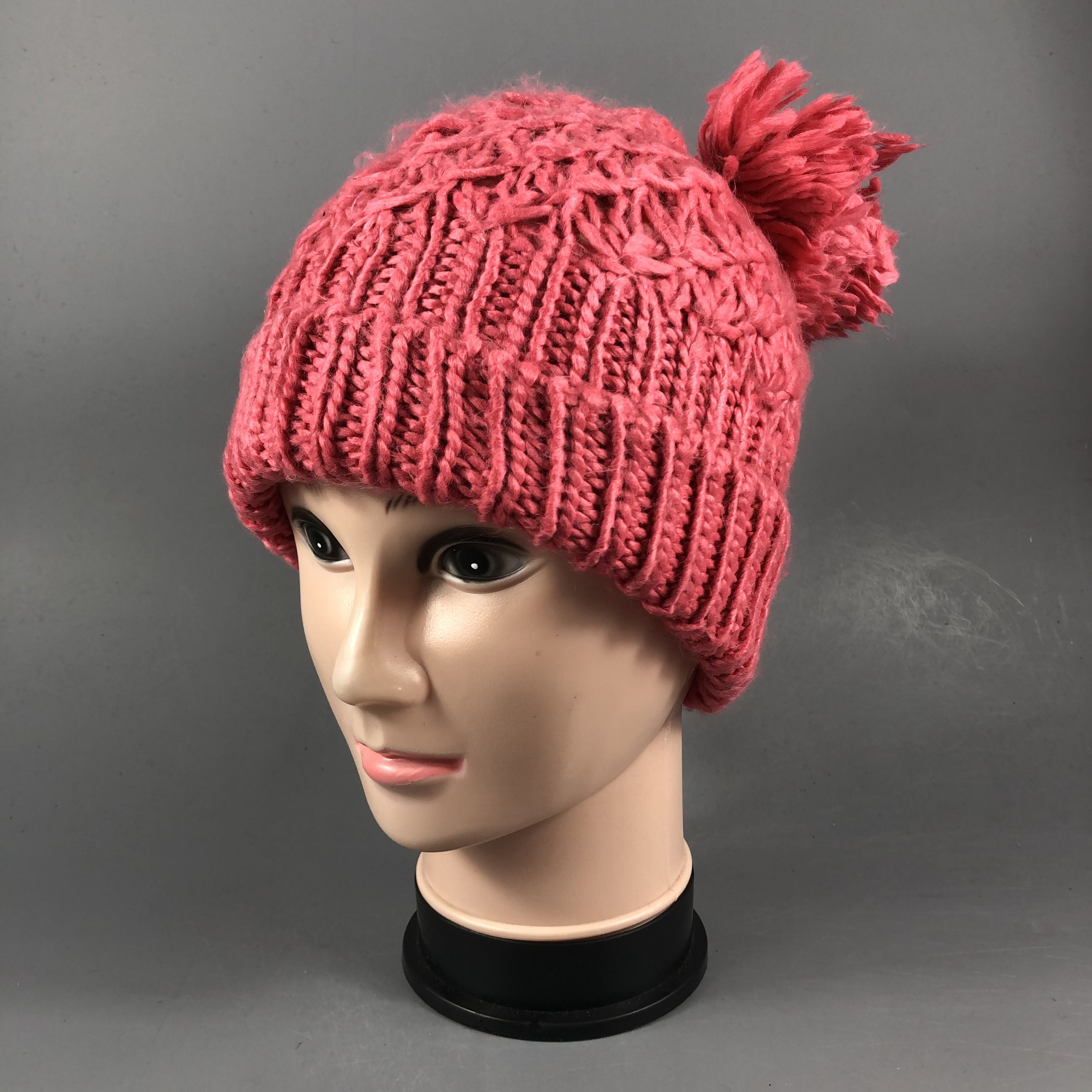 Japanese Brand Knit Crochet Beanie Hat Size ONE SIZE - 2 Thumbnail